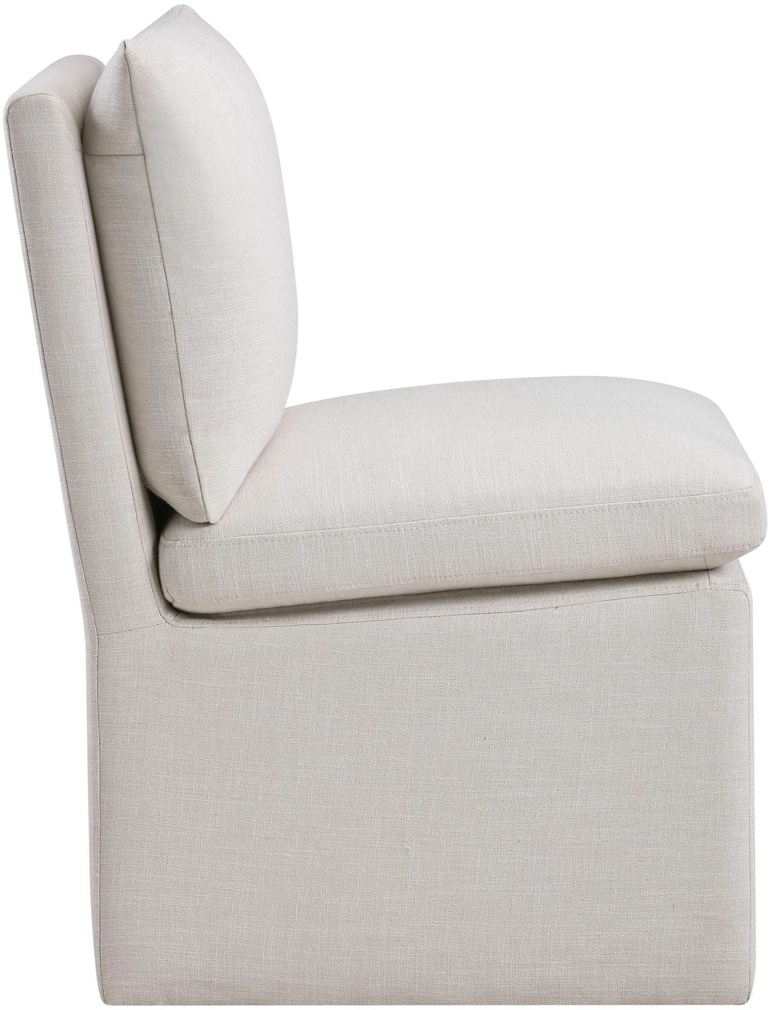 Nelori - Linen Textured Performance Fabric Upholstered Dining Chair (Set of 2)