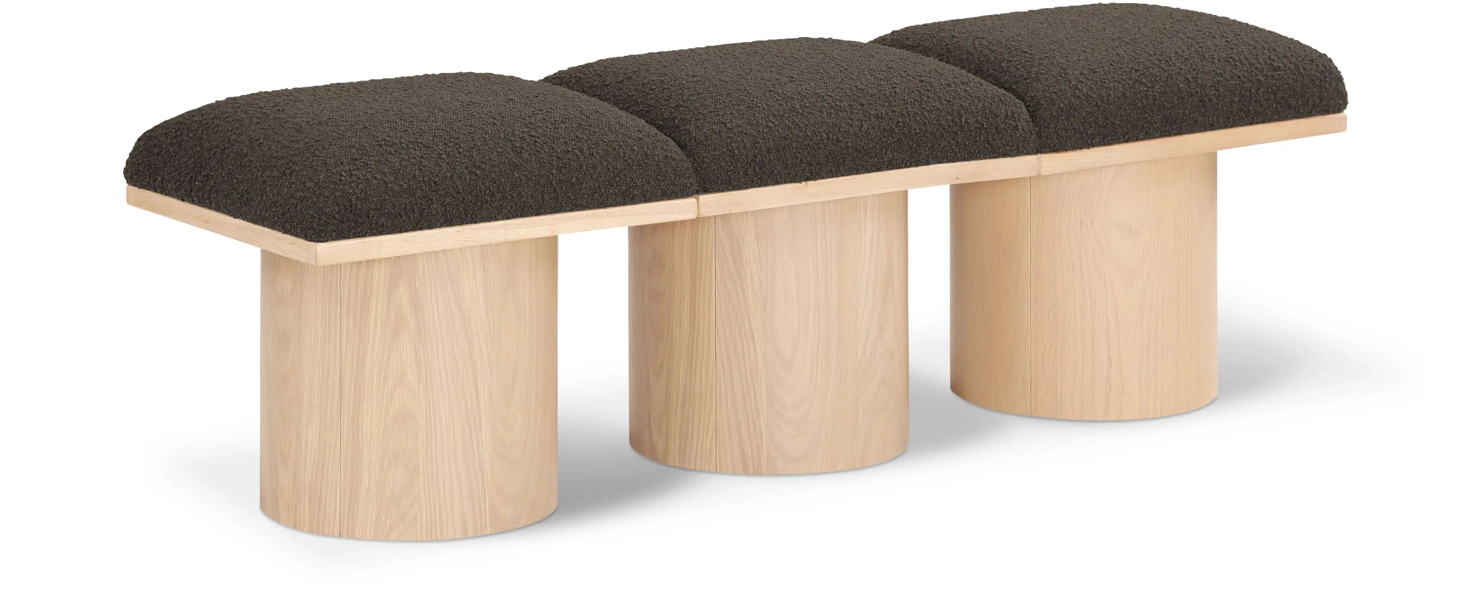 Pavilion - 3 Piece Modular Bench With Natural Base - Best Buy Furniture