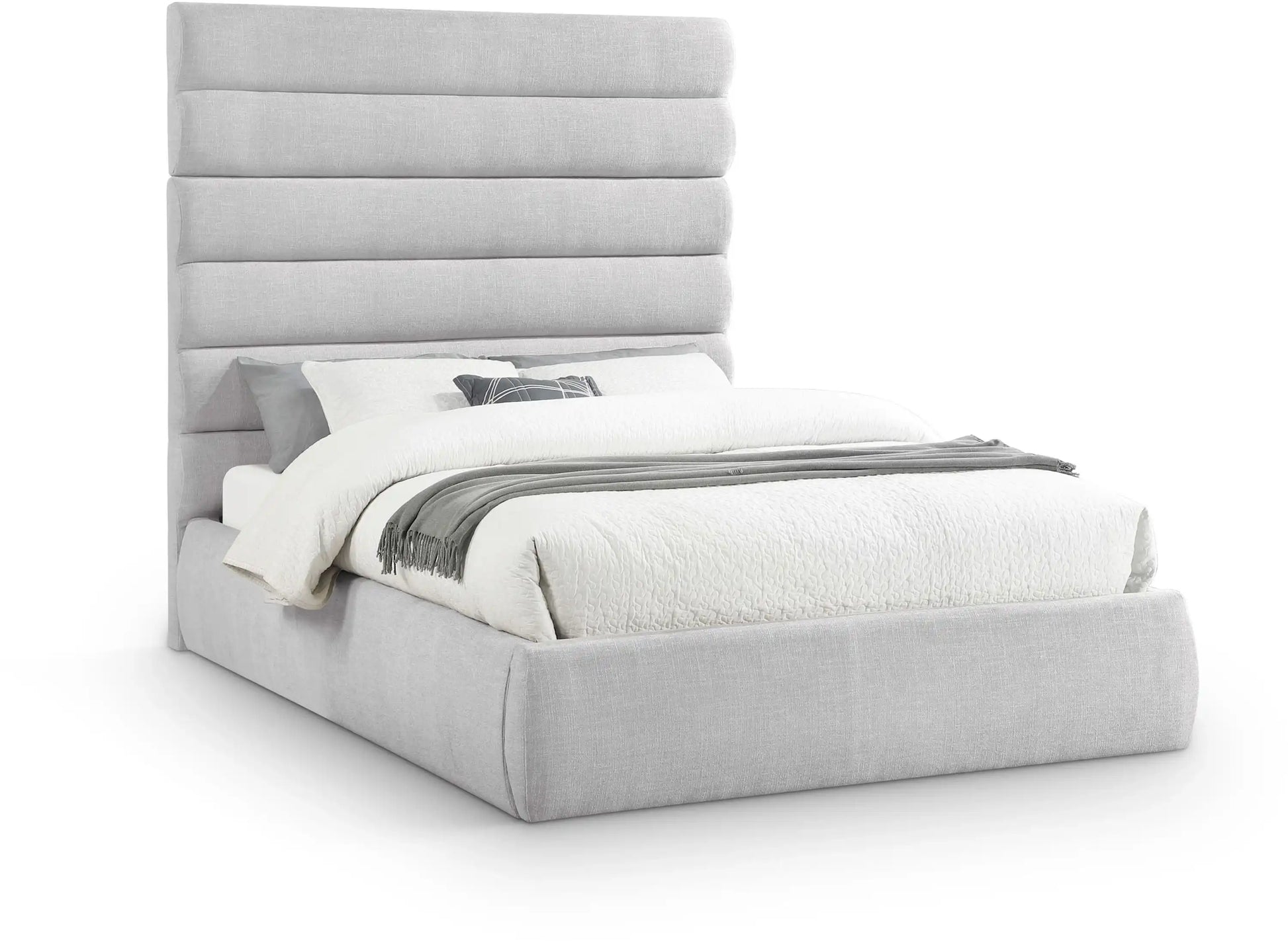 Adam - Linen Fabric Bed With 70.5" Headboard - Best Buy Furniture