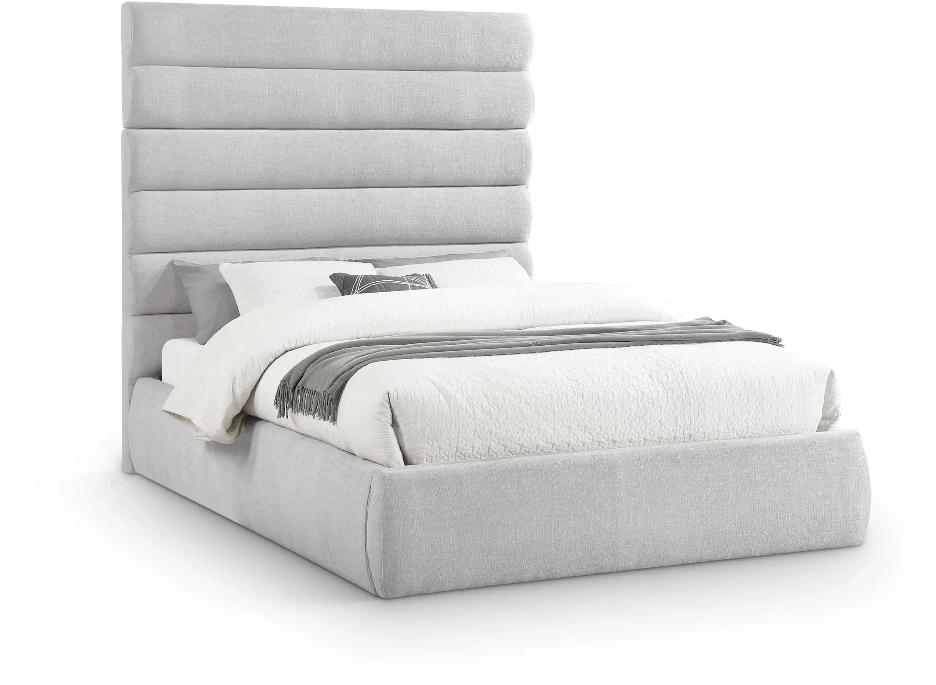 Adam - Linen Fabric Bed With 70.5" Headboard - Best Buy Furniture