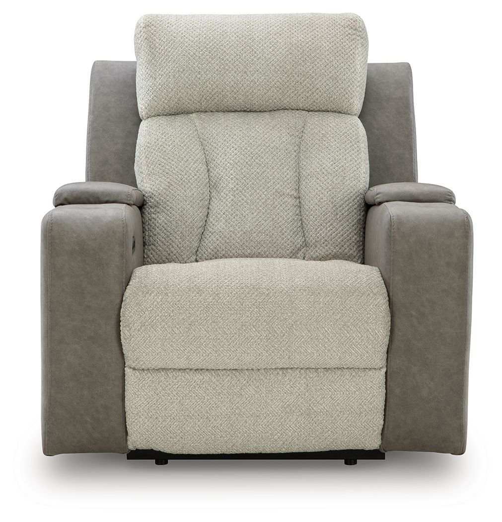 WhipLash - Power Recliner With Adj Headrest - Sisal - Best Buy Furniture