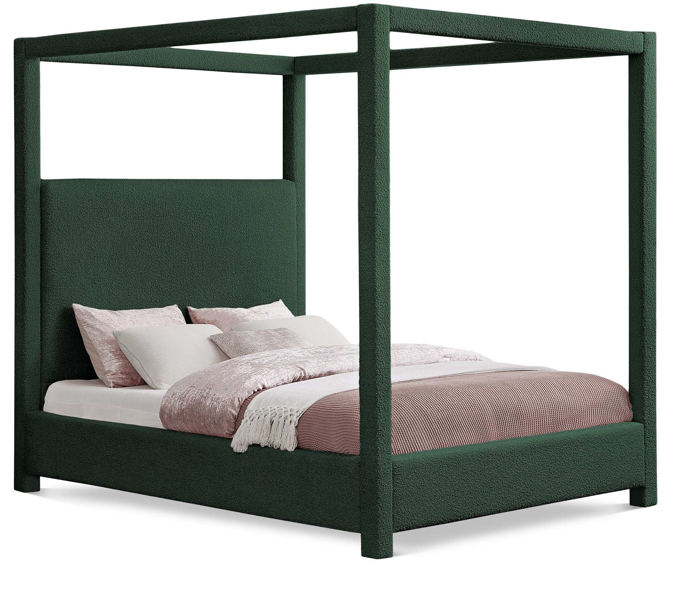 Eden - Boucle Fabric Upholstered Bed - Best Buy Furniture