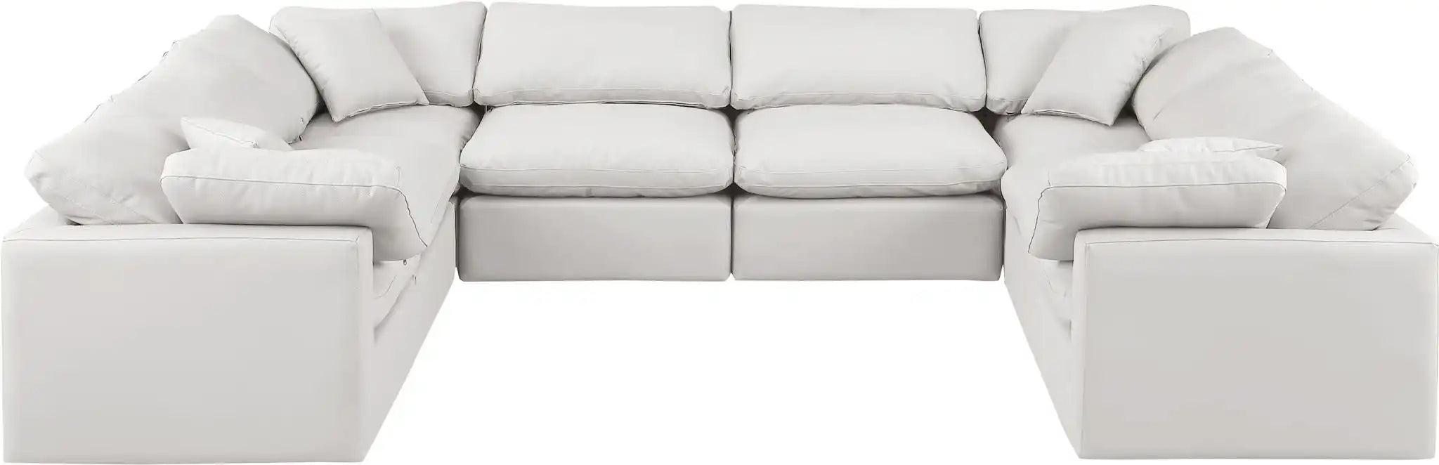 Indulge - Faux Leather 8 Piece Modular Sectional