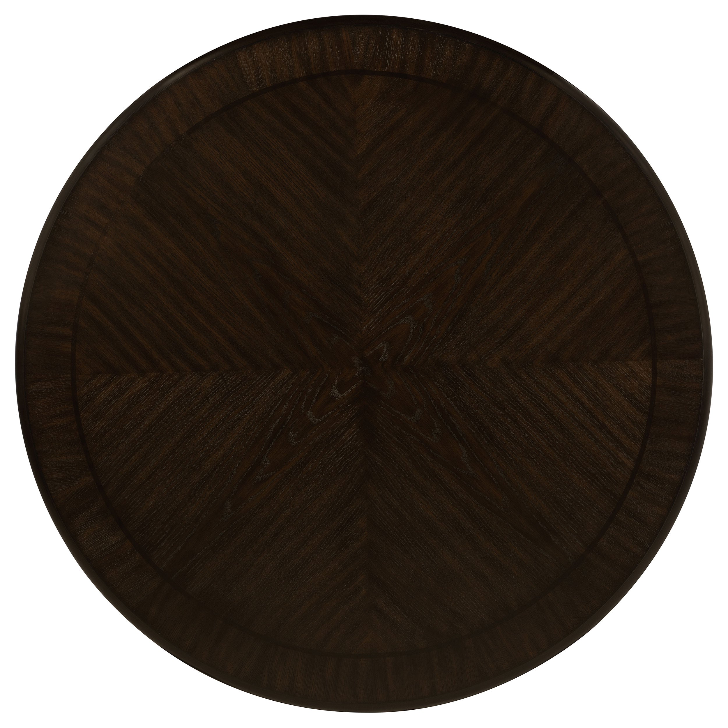 Twyla 60-inch Round Dining Table with Drawer Dark Cocoa-