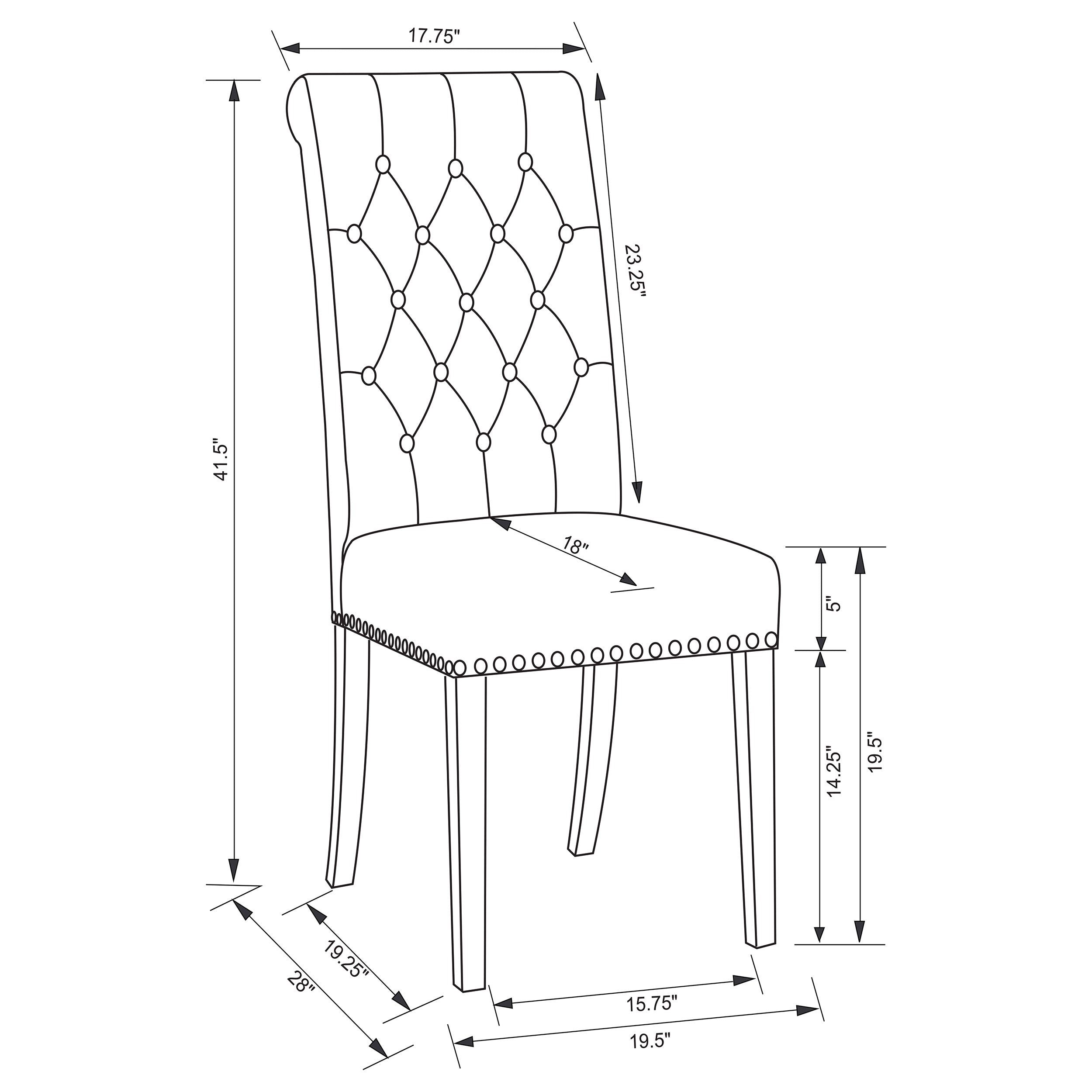 Alana Velvet Upholstered Dining Side Chair Sand (Set of 2)-CoasterEssence