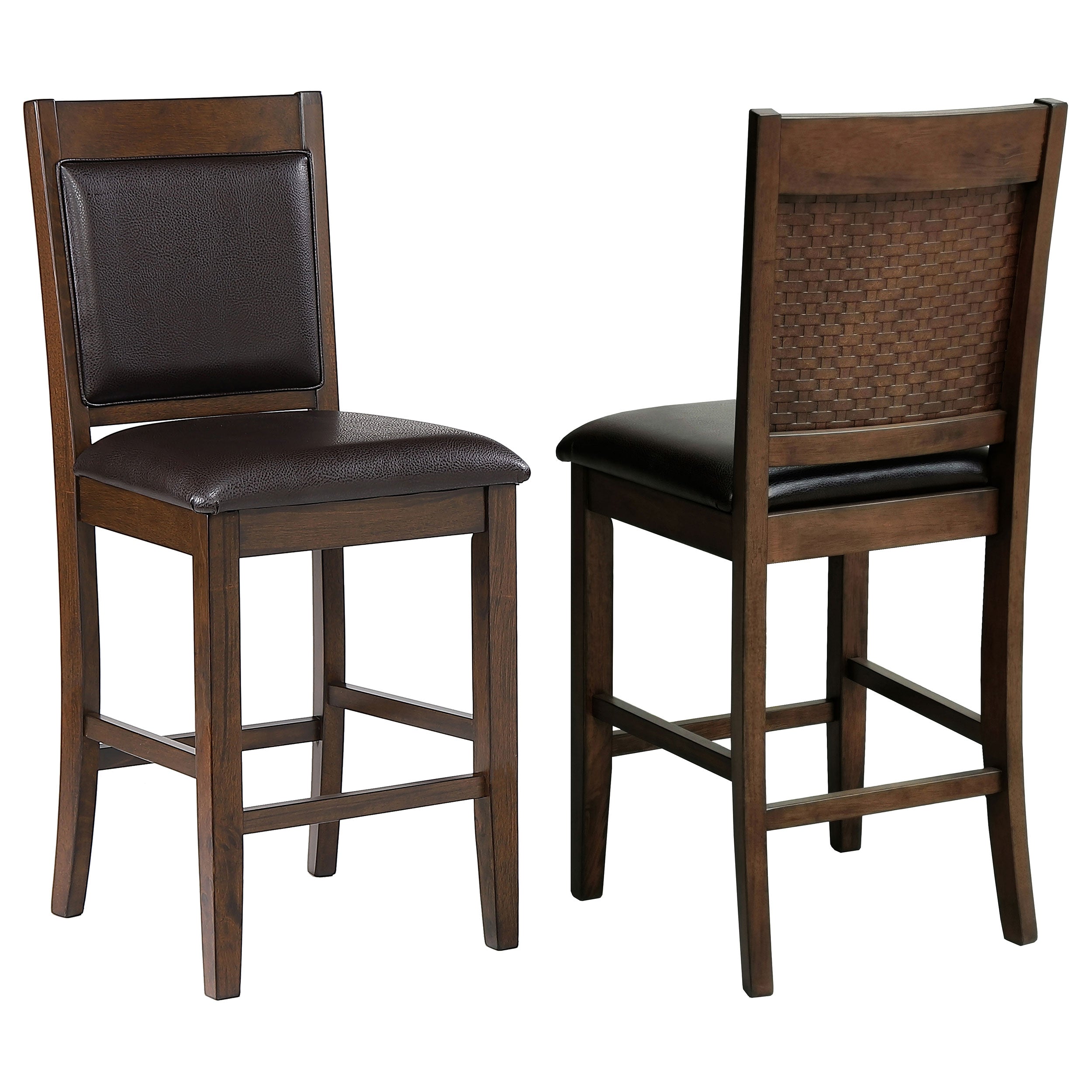Dewey Upholstered Counter Chair Walnut (Set of 2)-CoasterEssence