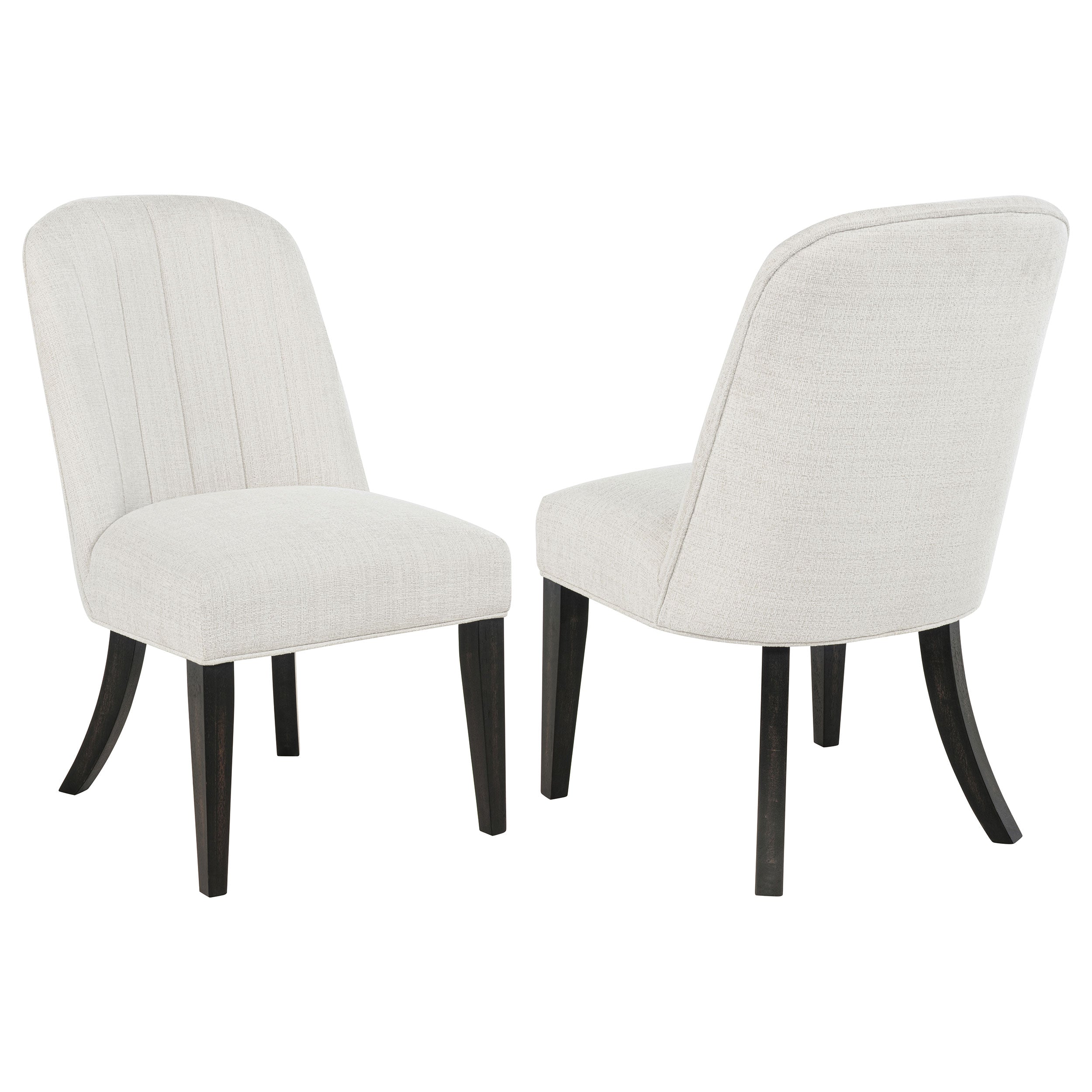 Leandro Upholstered Dining Side Chair Cream (Set of 2)-
