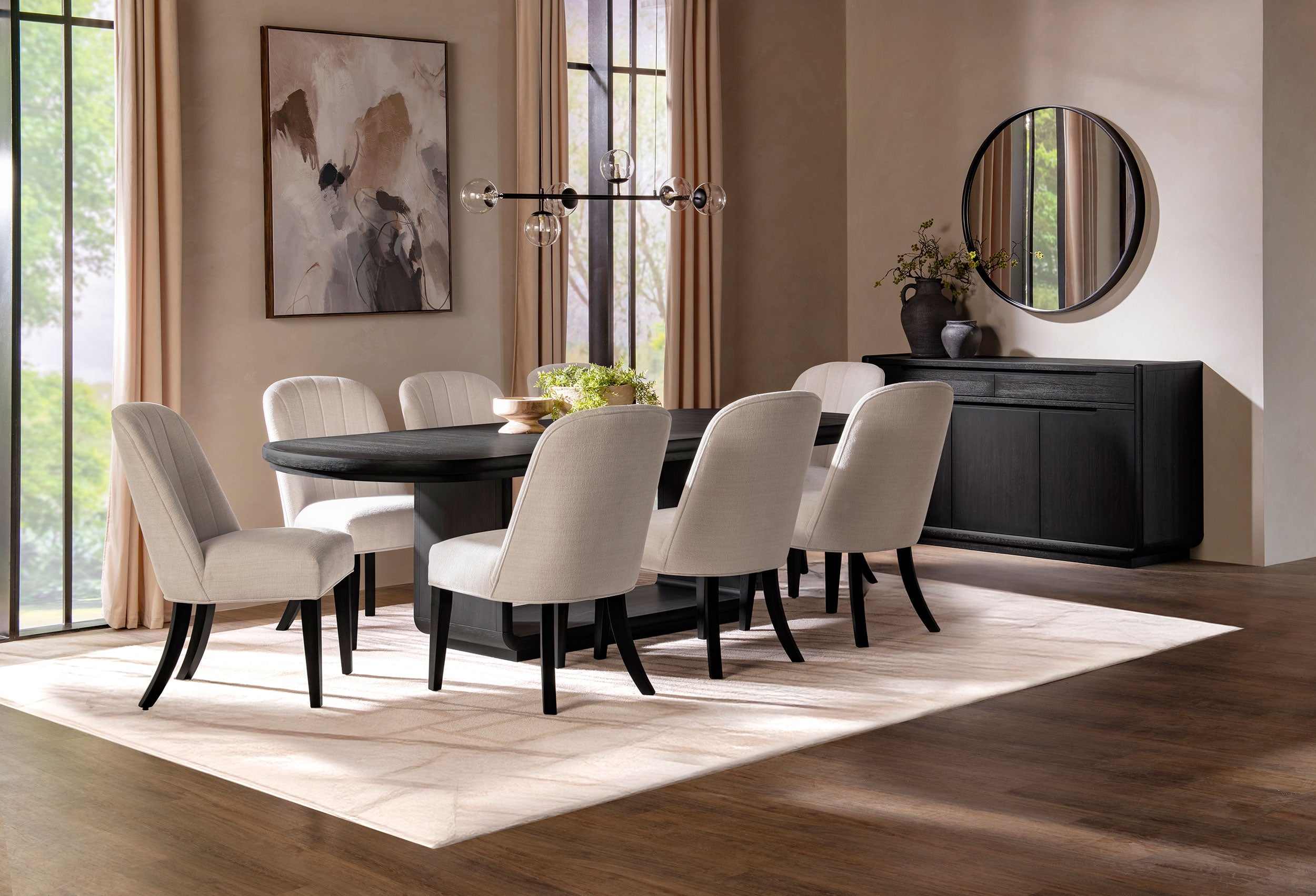 Leandro 2-drawer Dining Sideboard Server Burnished Black-