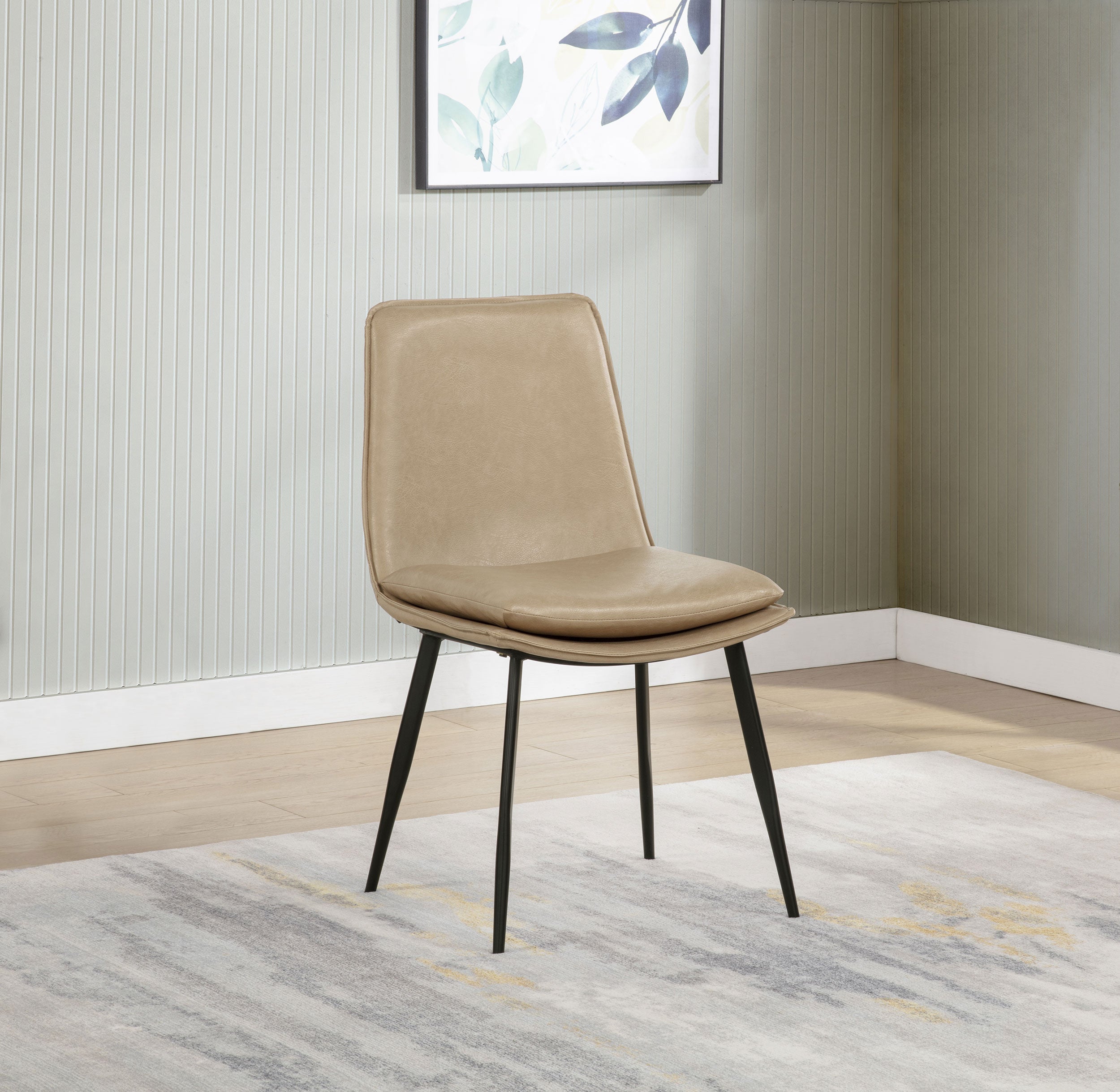 Ortega Upholstered Dining Side Chair Tan (Set of 2)-