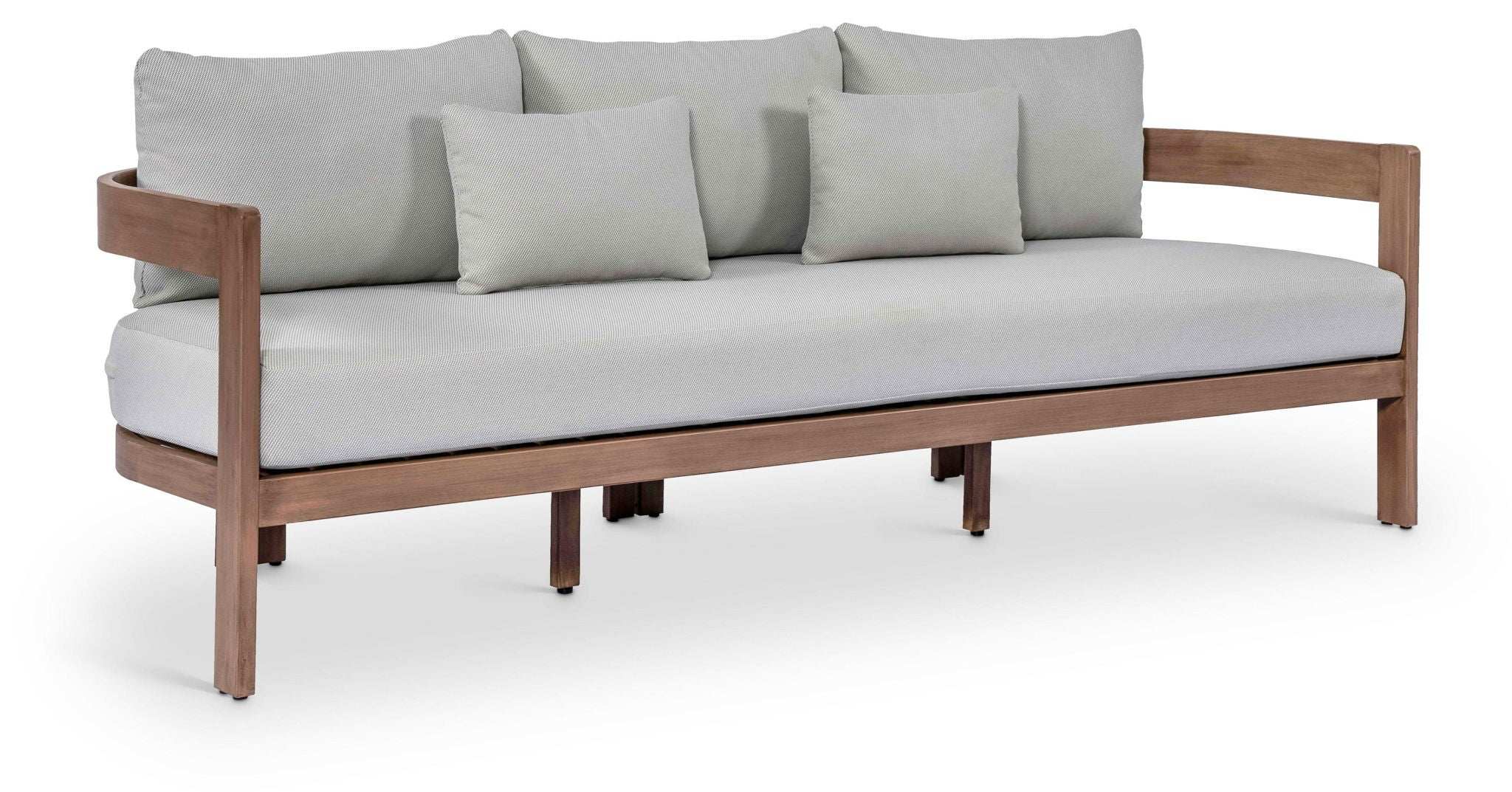 Newport - Water Resistant Fabric 86.75" Upholstered Outdoor Patio Sofa - Best Buy Furniture
