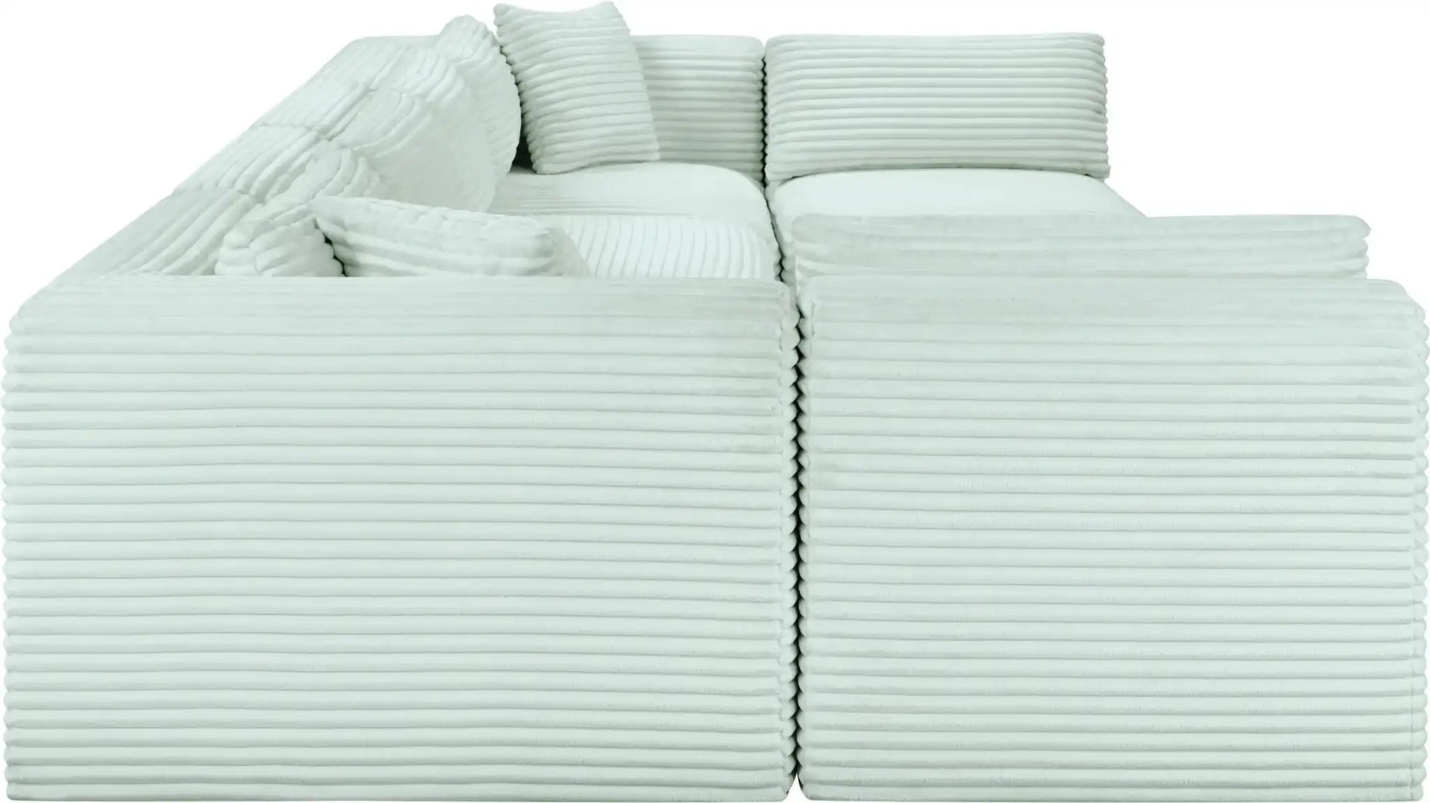 Shaggy - 6 Piece Modular U-Shaped Armless Sectional