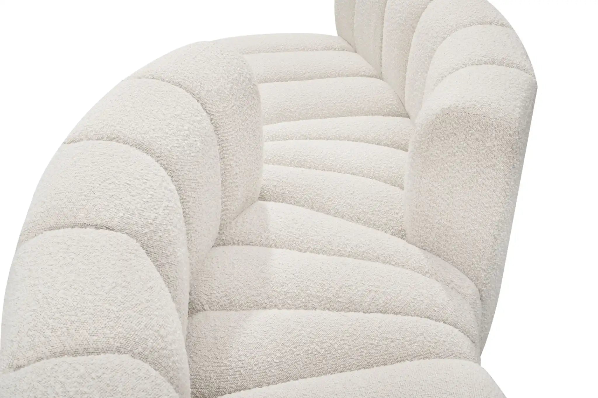Arc - Boucle Fabric 6 Piece Modular Sofa - Black