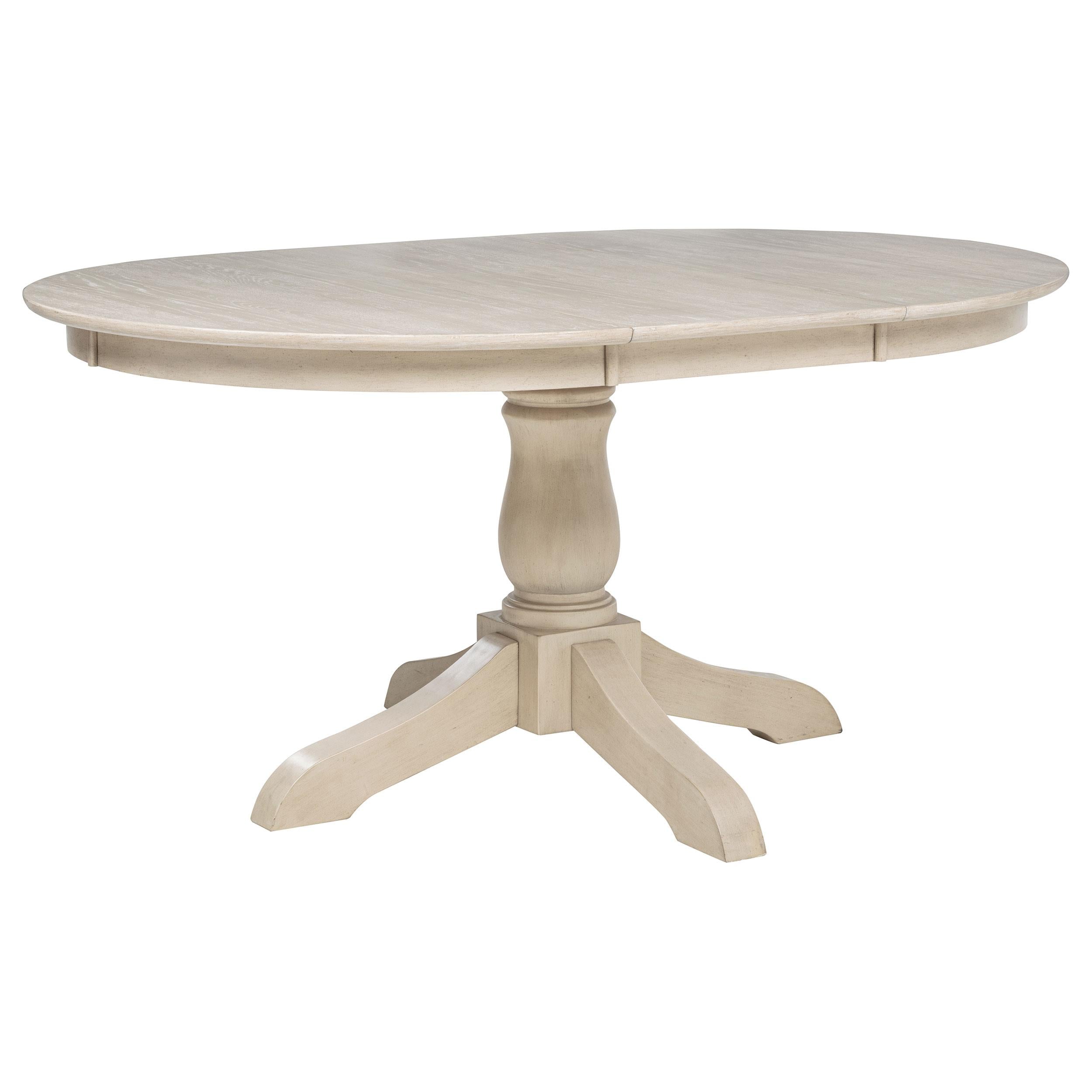 Orrison Oval 62-inch Wood Extension Leaf Dining Table Linen-