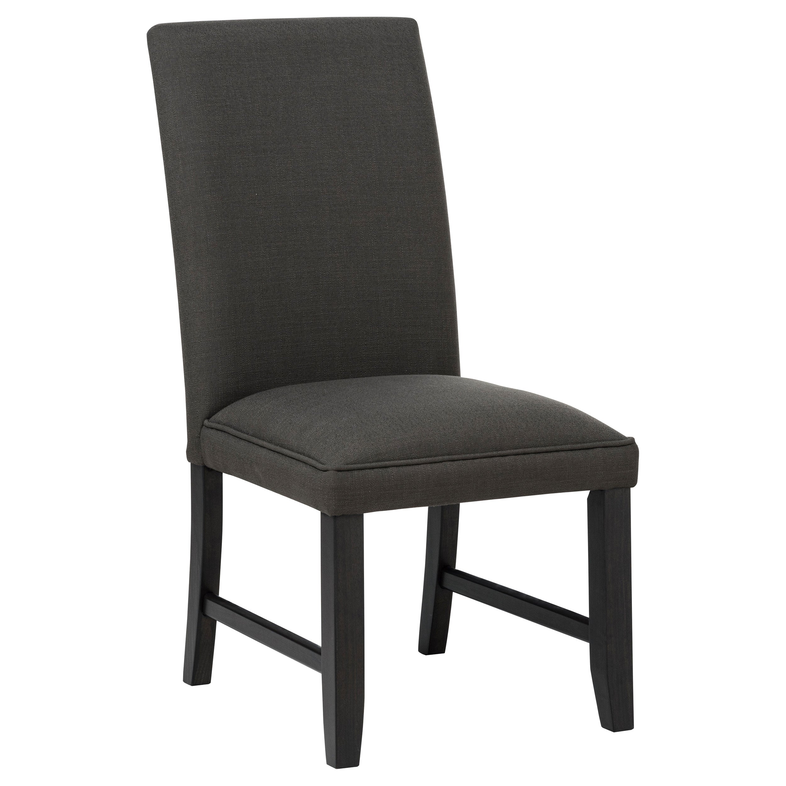 Berning Fabric Upholstered Parson Side Chair Charcoal Grey (Set of 2)-