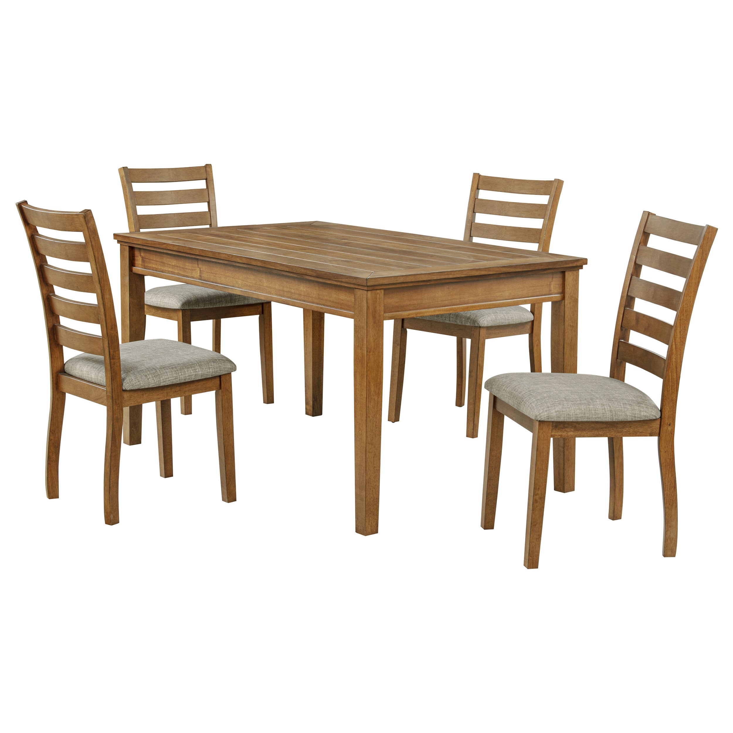 Atwood 5-piece Rectangular Wood Dining Set Warm Brown-