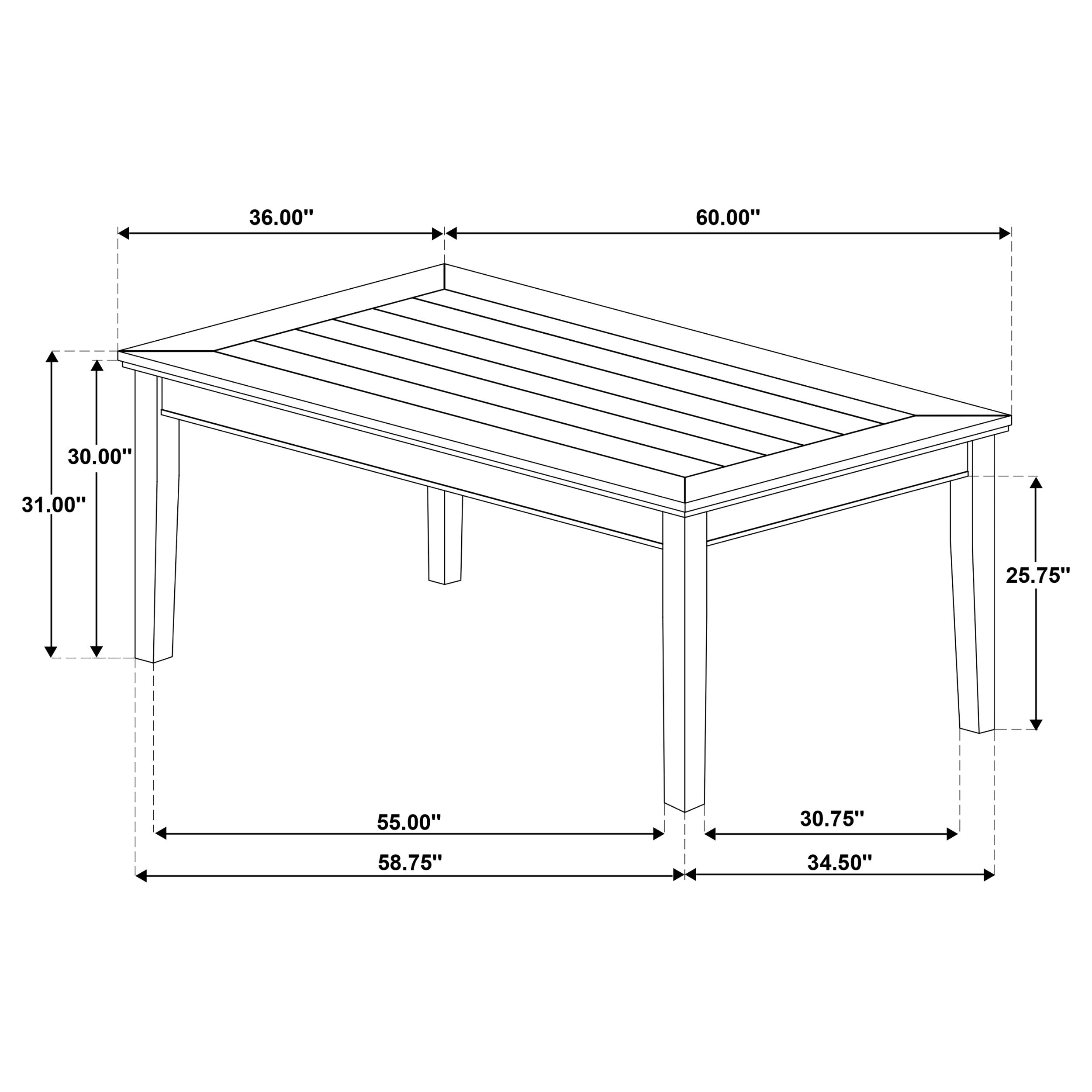 Atwood 5-piece Rectangular Wood Dining Set Warm Brown-