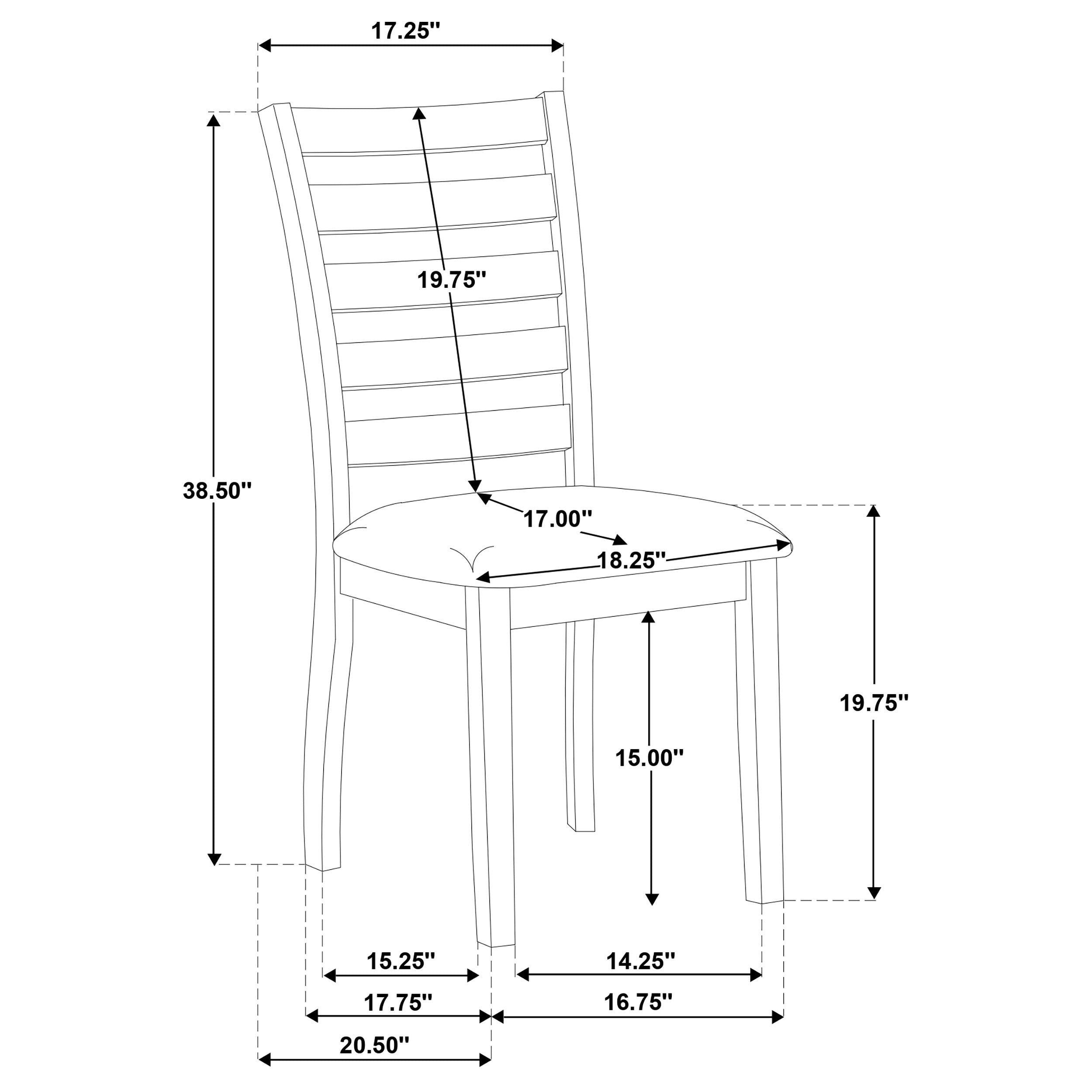 Atwood Wood Dining Side Chair Upholstered Seat Warm Brown-