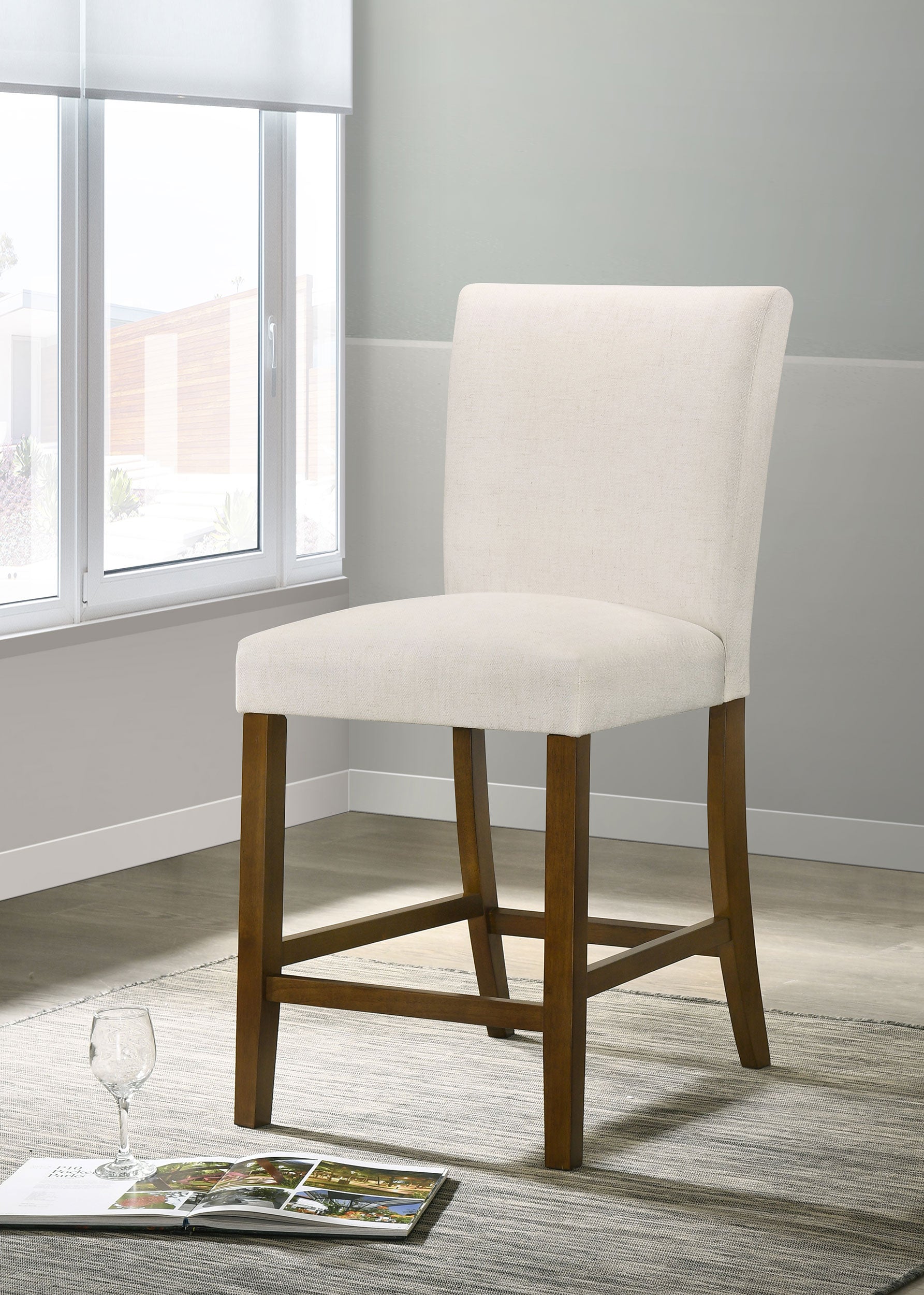 Paxton Upholstered Counter Height Dining Chair Beige (Set of 2)-