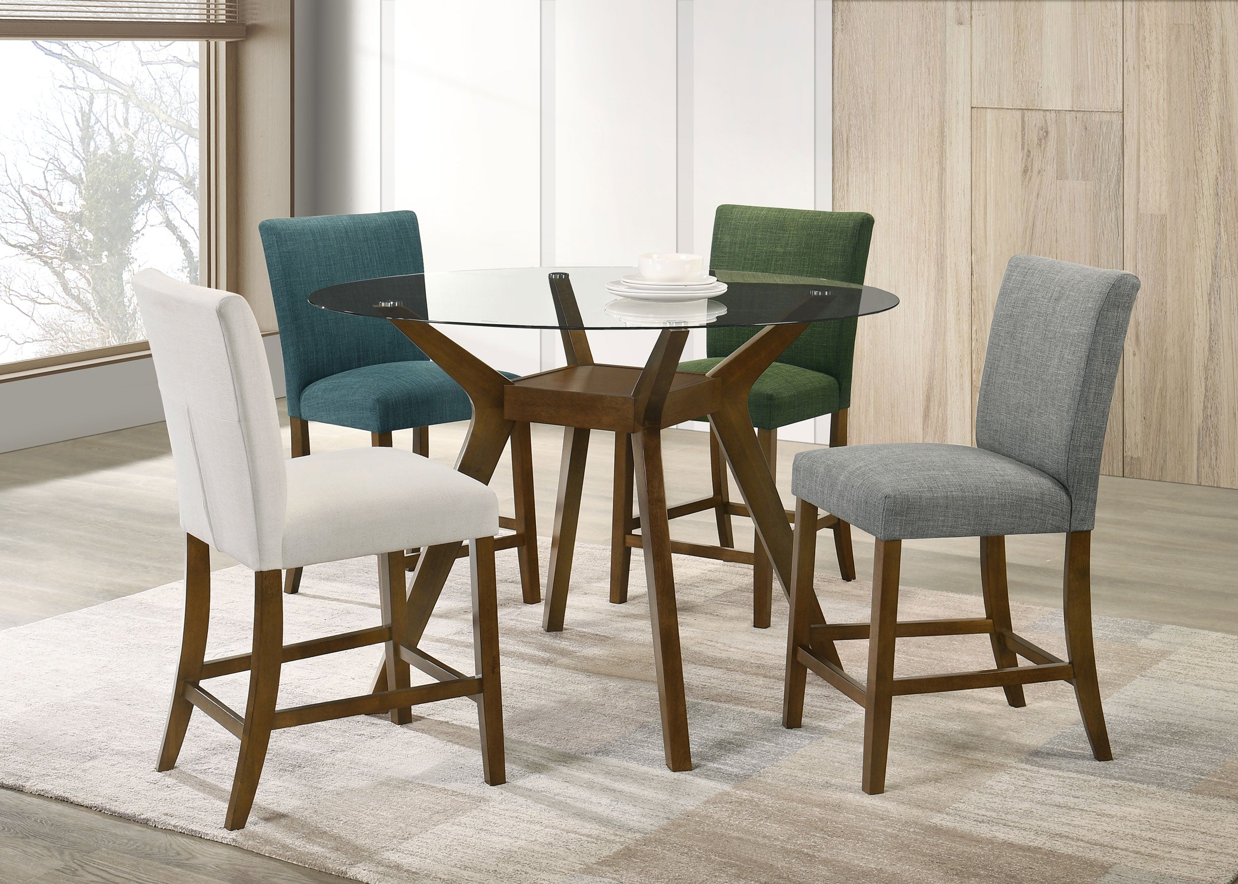 Paxton Upholstered Counter Height Dining Chair Beige (Set of 2)-