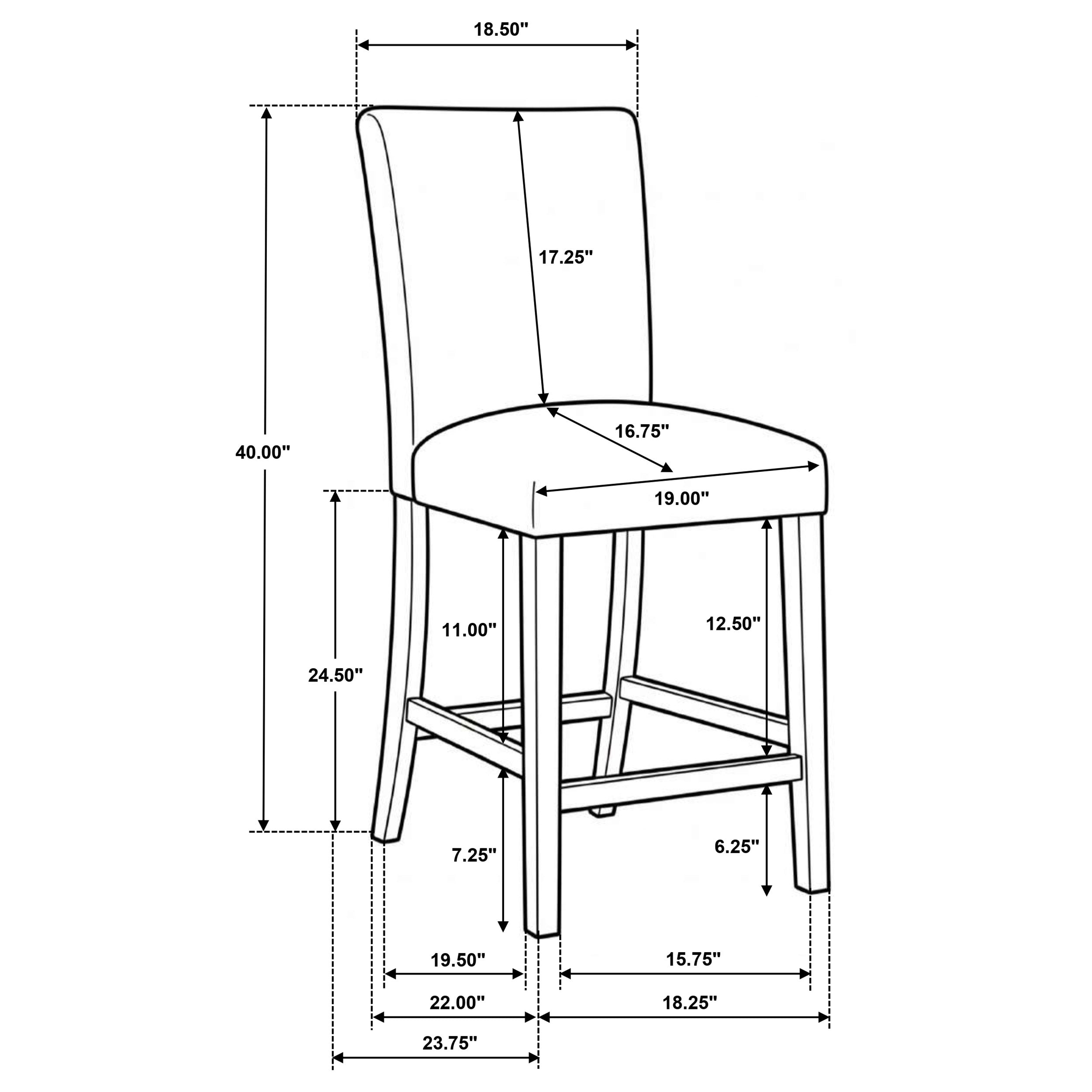 Paxton Upholstered Counter Height Dining Chair Green (Set of 2)-
