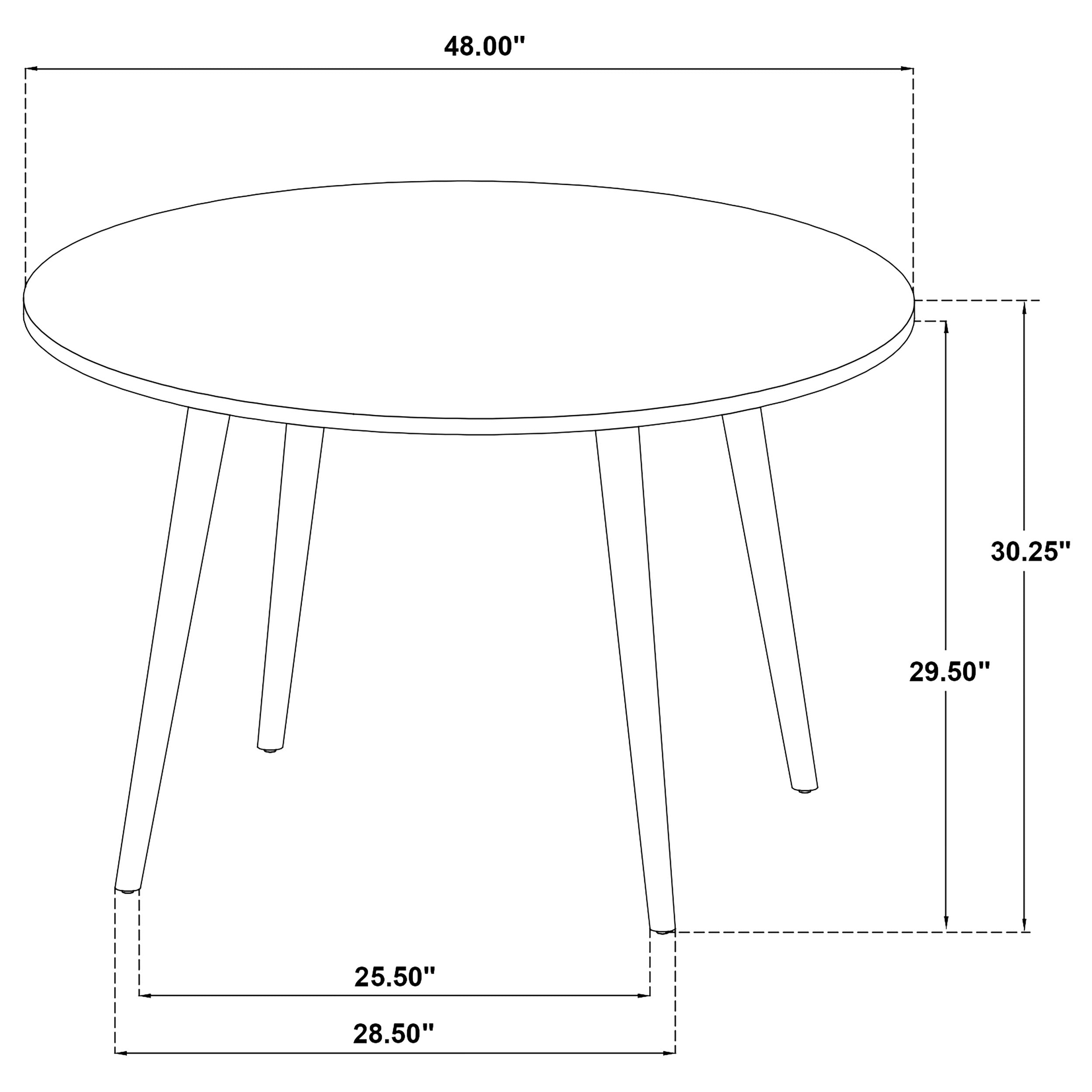 Andrews 5-piece Round Wood Dining Room Table Set Light Ash-