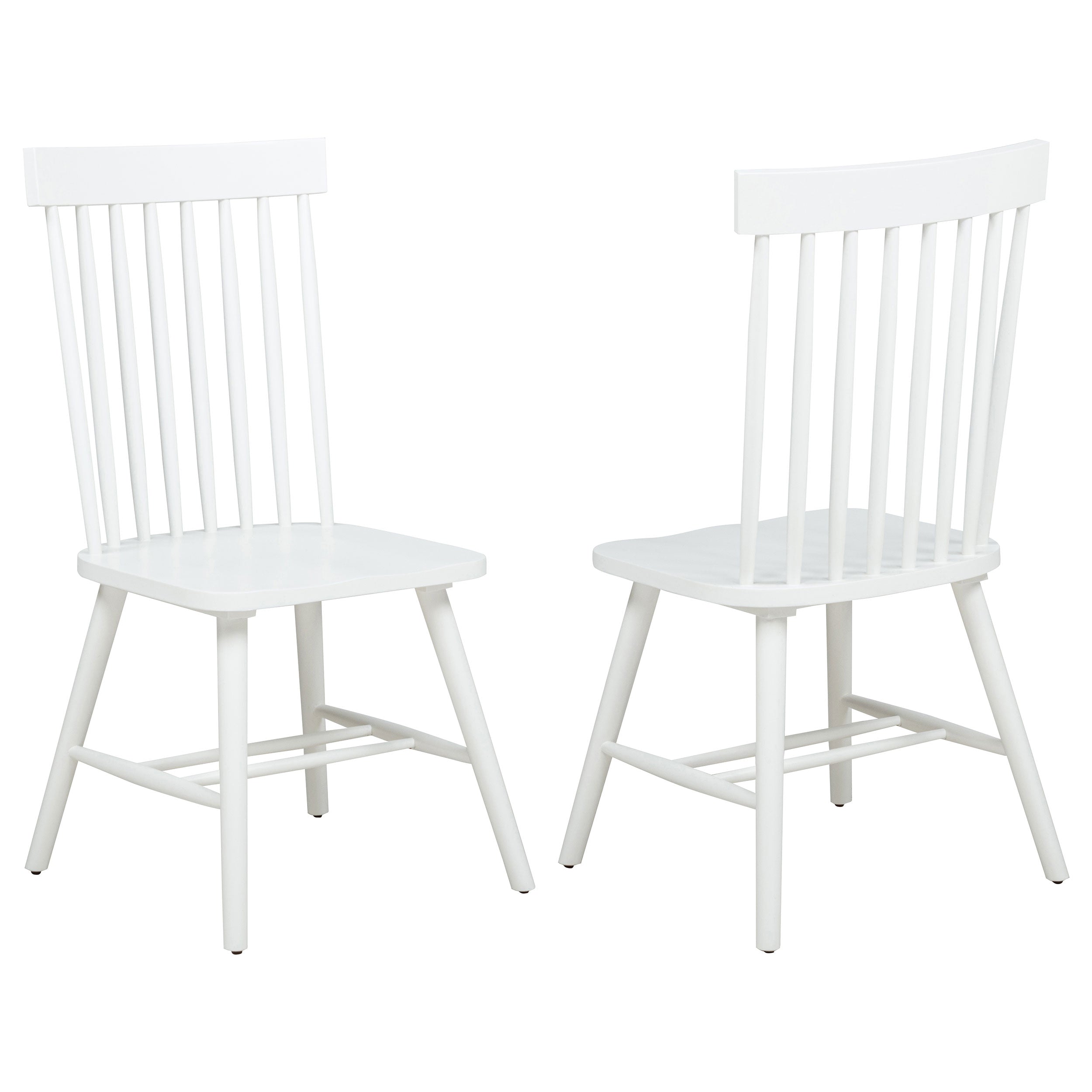 Andrews Windsor Spindle Back Dining Side Chair White (Set of 2)-