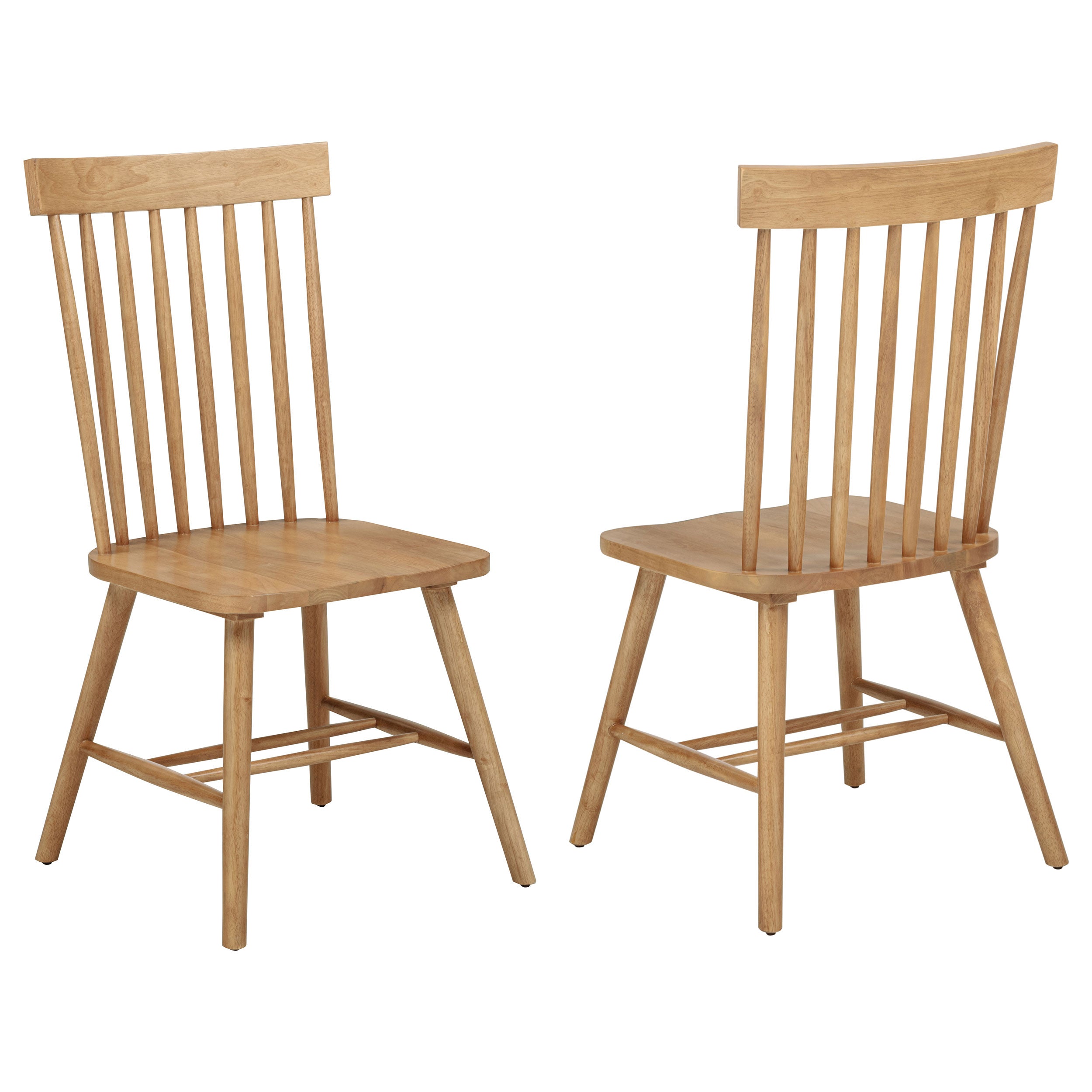 Andrews Windsor Spindle Back Dining Side Chair Light Ash (Set of 2)-