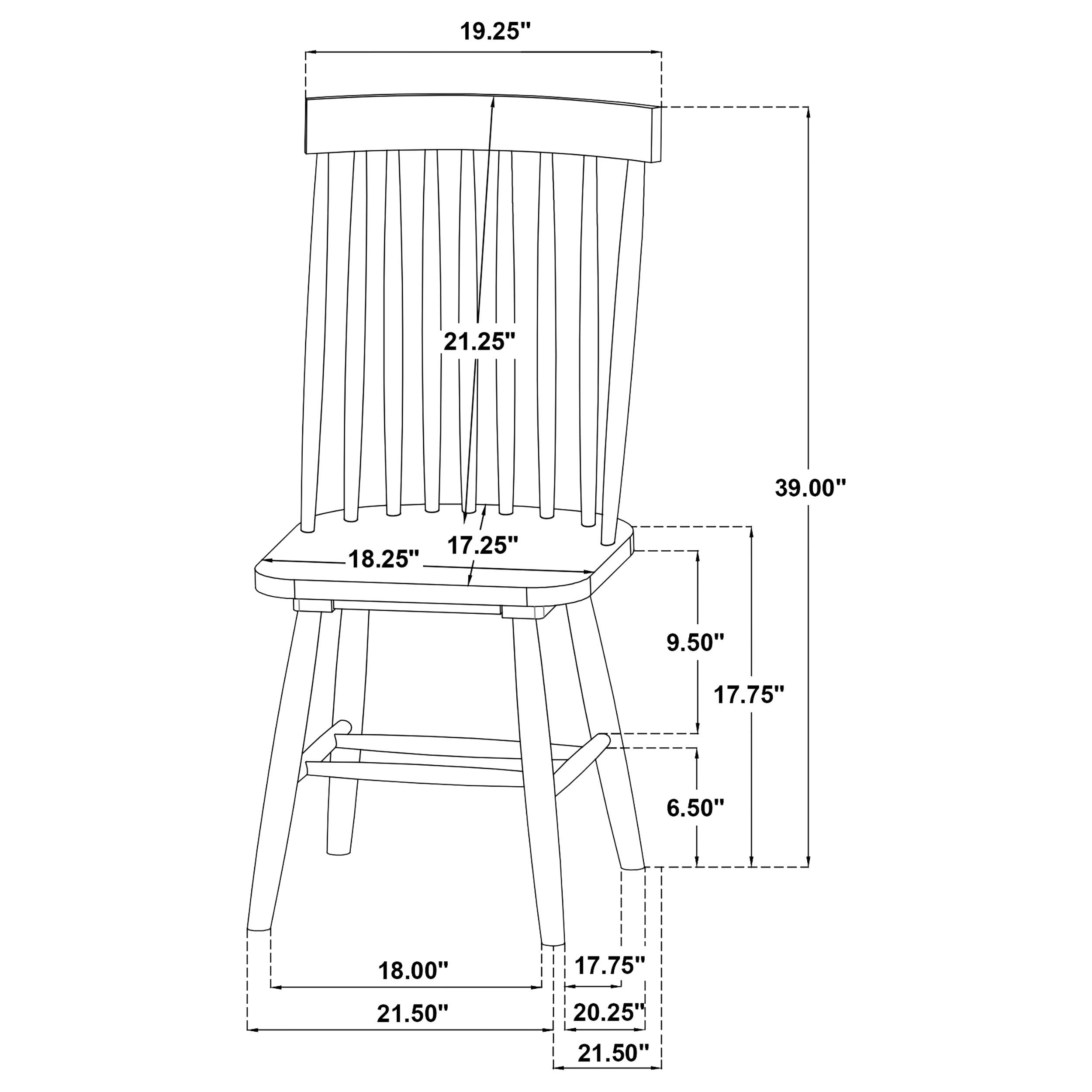 Andrews Windsor Spindle Back Dining Side Chair Light Ash (Set of 2)-