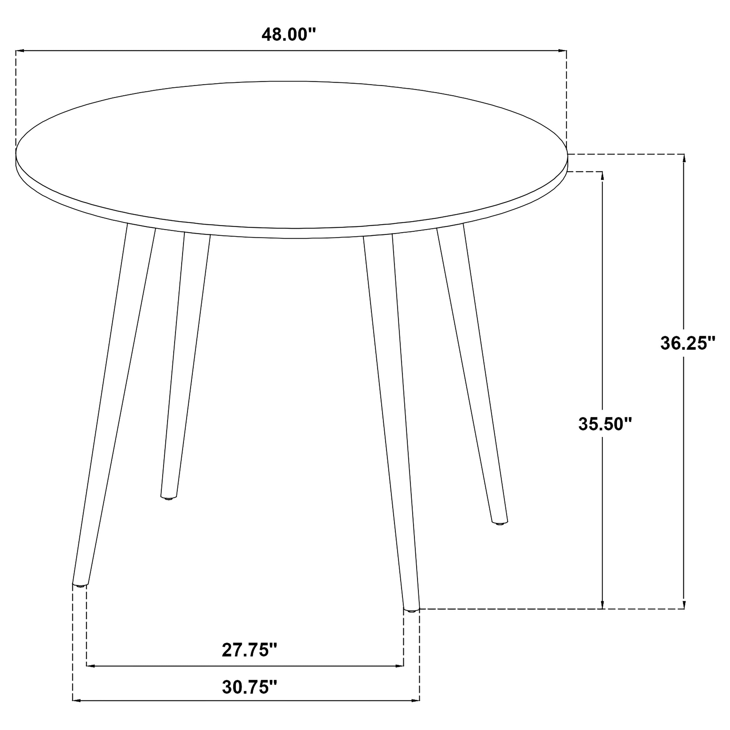 Andrews 48-inch Round Counter Height Dining Table Light Ash-