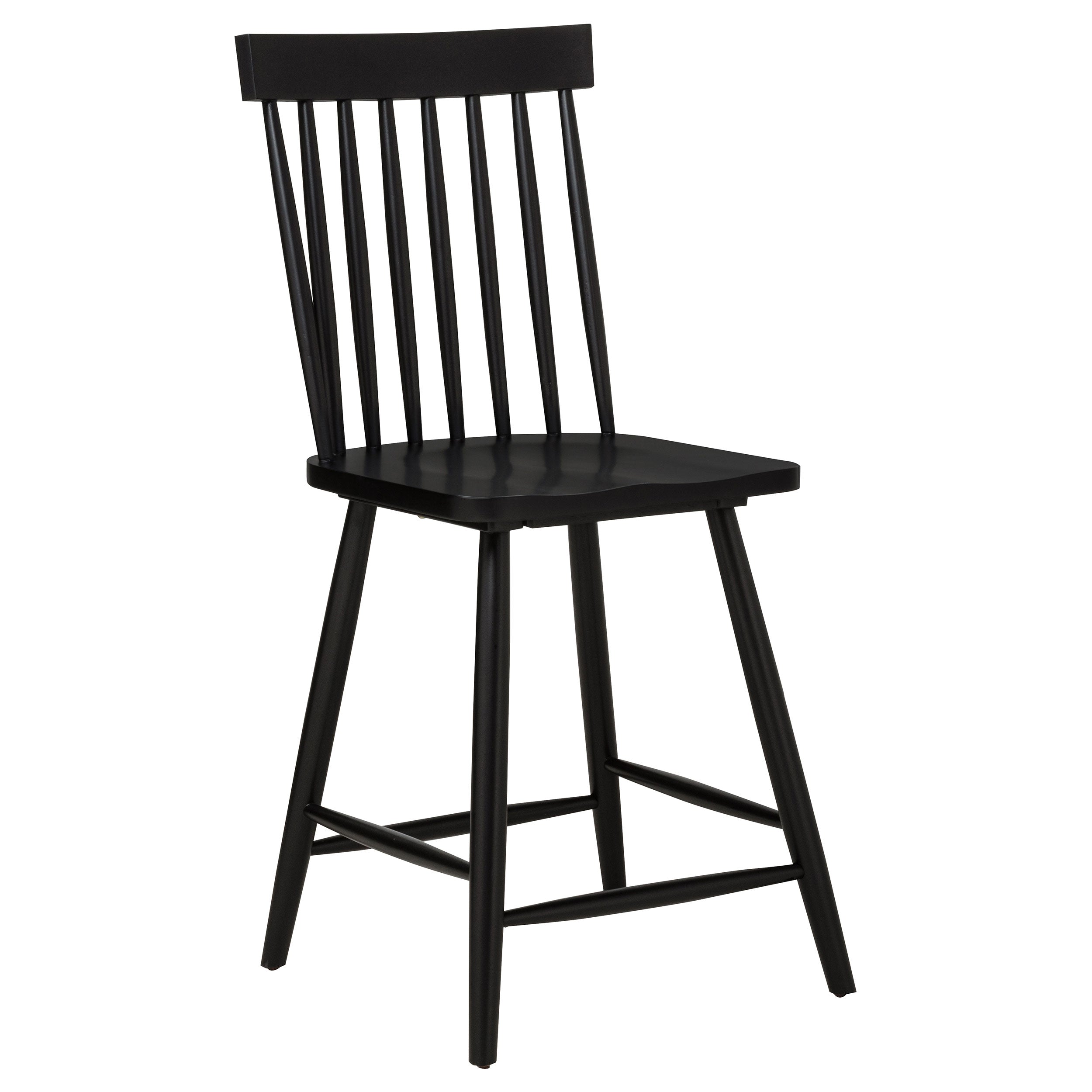 Andrews Windsor Counter Height Dining Side Chair Black (Set of 2)-