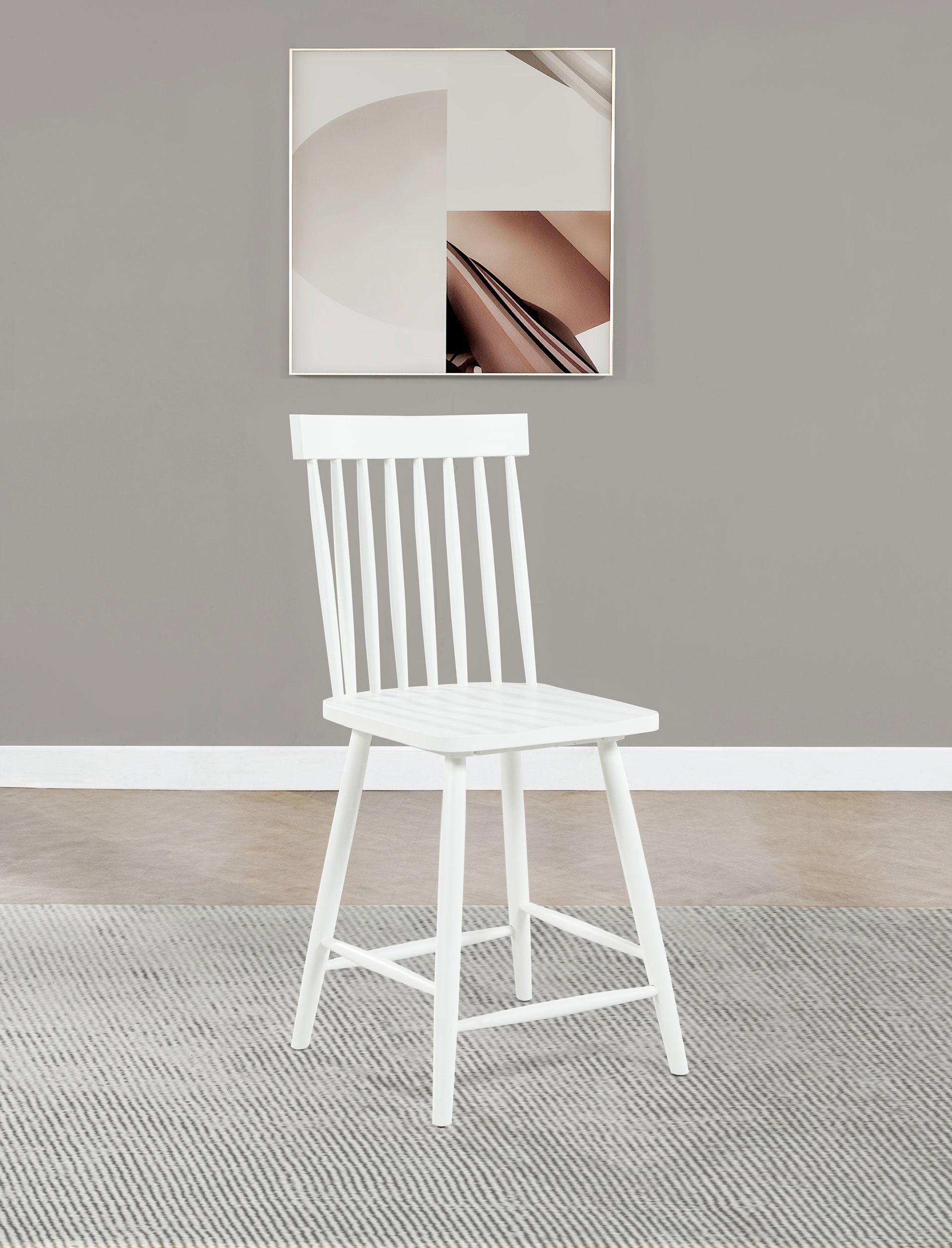 Andrews Windsor Counter Height Dining Side Chair White (Set of 2)-