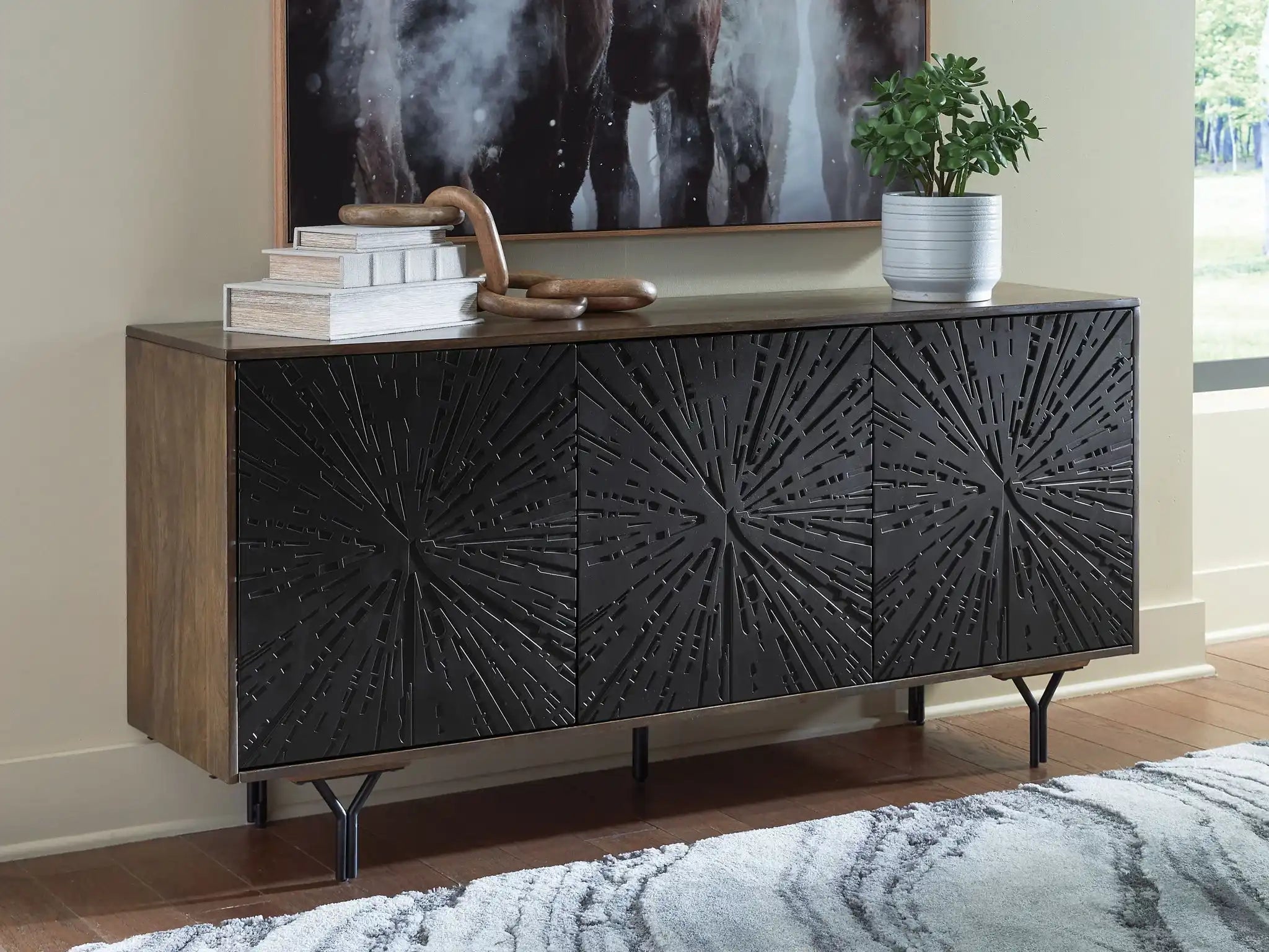 Lavinmont - Accent Cabinet - Multi Brown - Best Buy Furniture