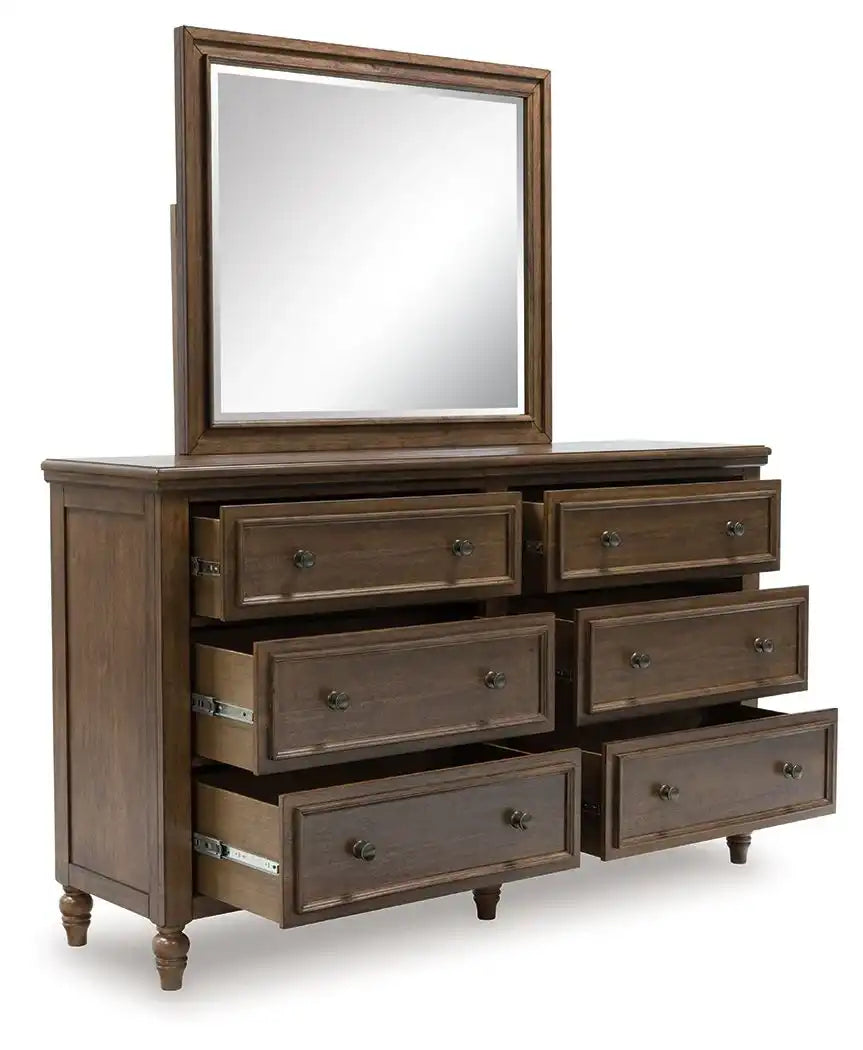 Sturlayne - Dresser And Mirror - Brown - Best Buy Furniture