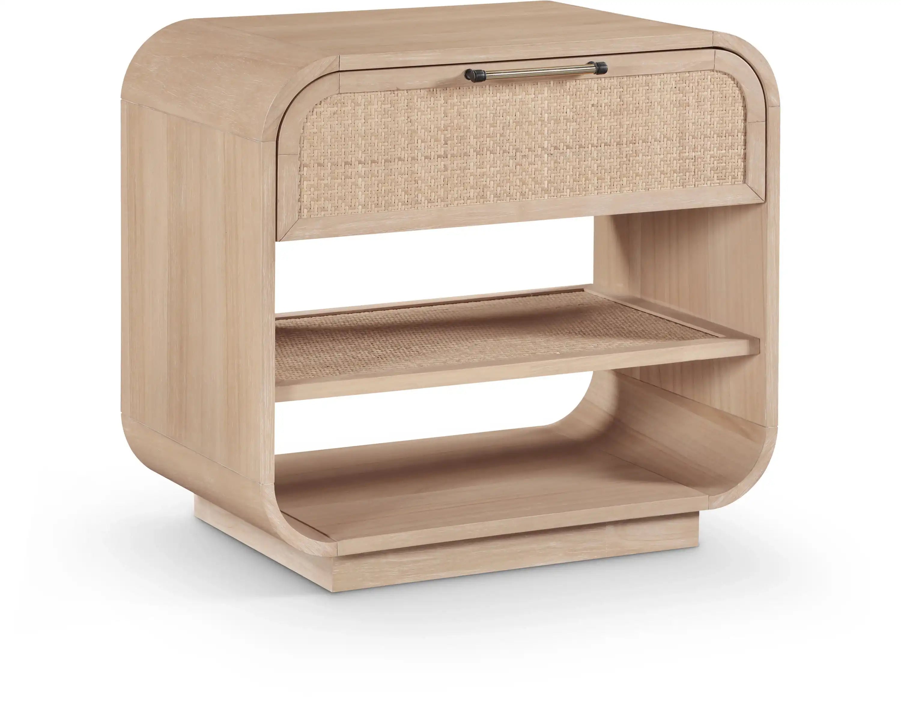 Windsor - Rubberwood Night Stand - Natural - Best Buy Furniture