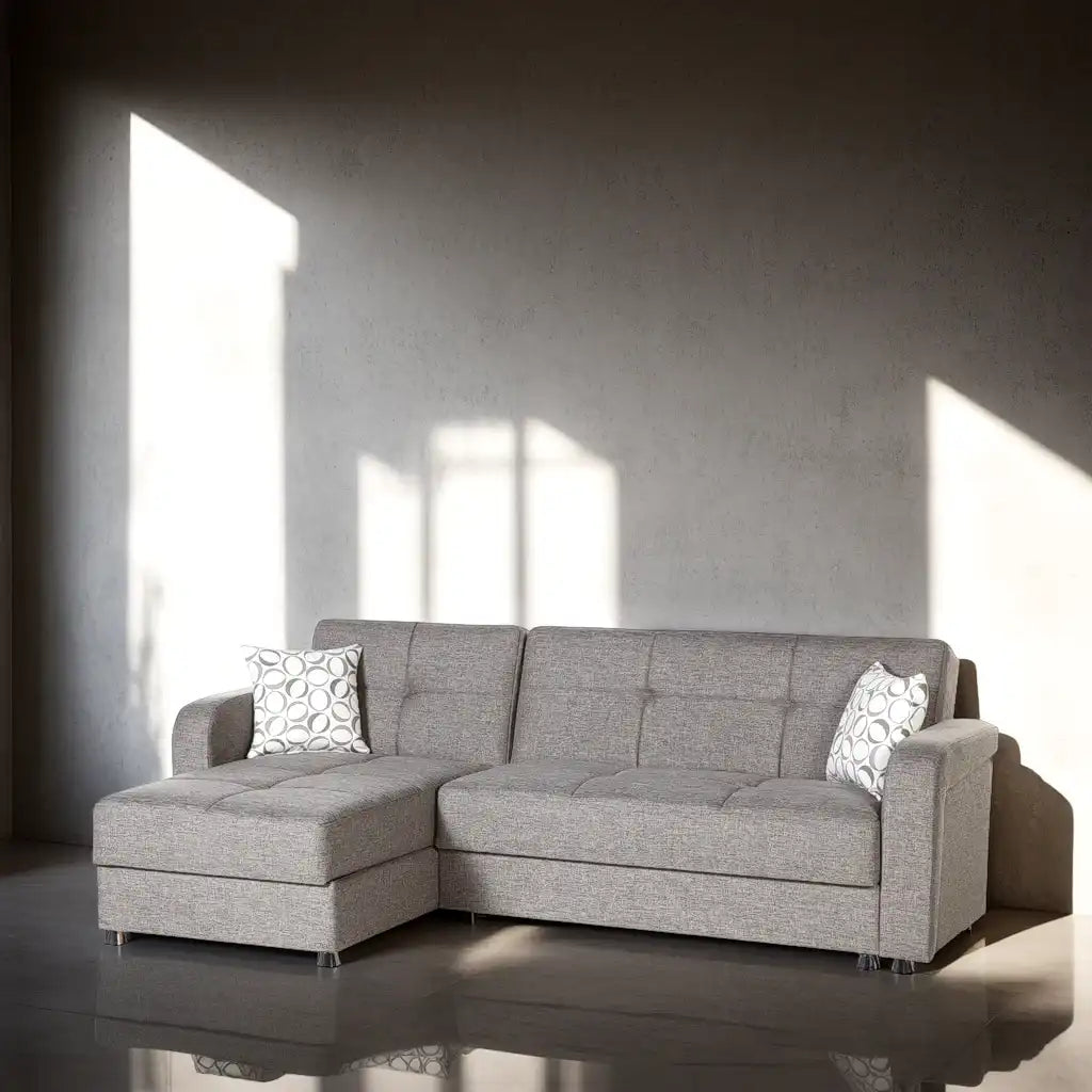 Vision 2-Piece L-Shaped Sleeper Sectional Sofa – 102” Wide, Reversible Chaise, Modern Comfort & Functionality - Best Buy Furniture