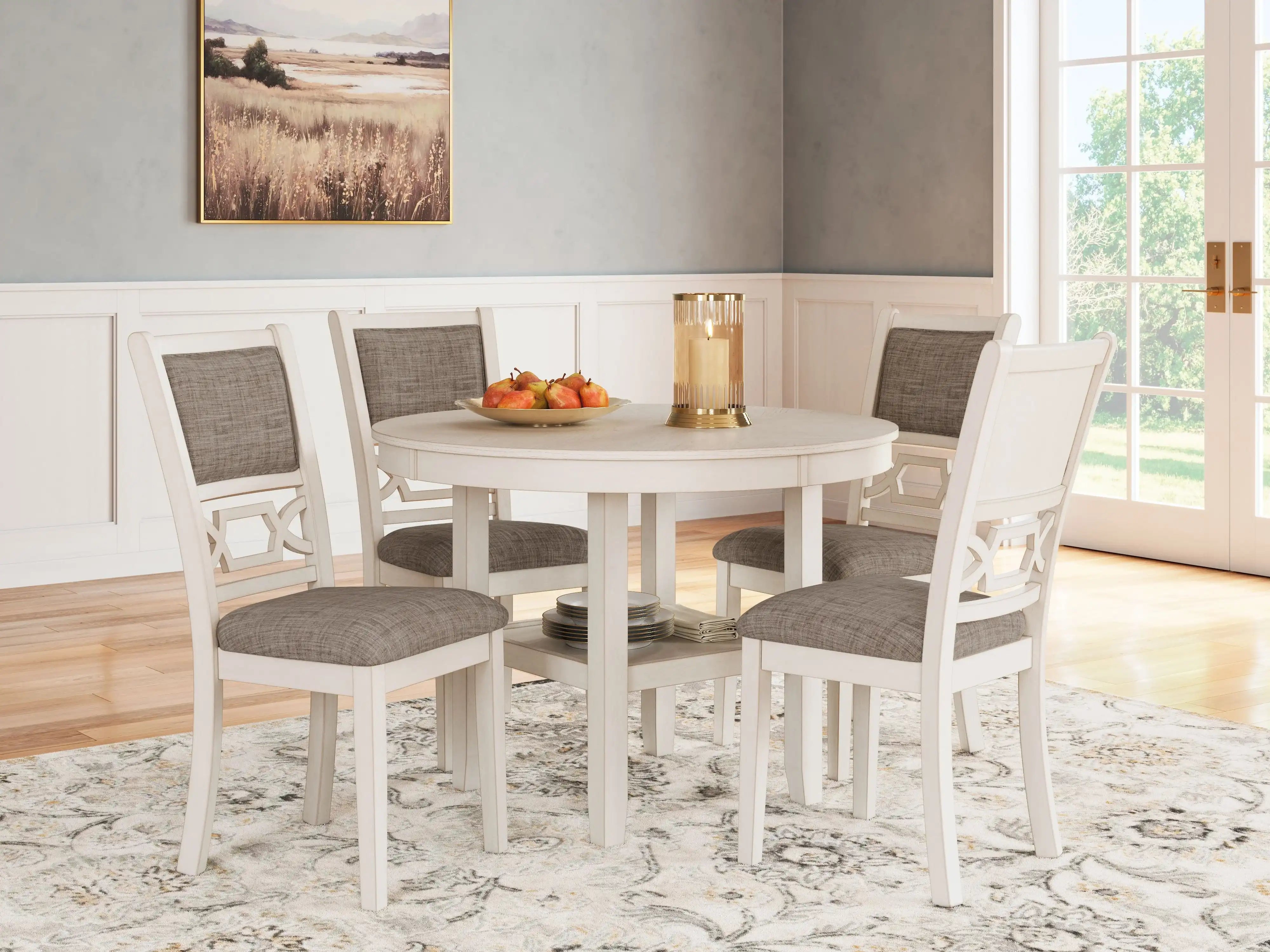 Erinberg - Dining Room Table Set (Set of 5) - Antique White - Best Buy Furniture