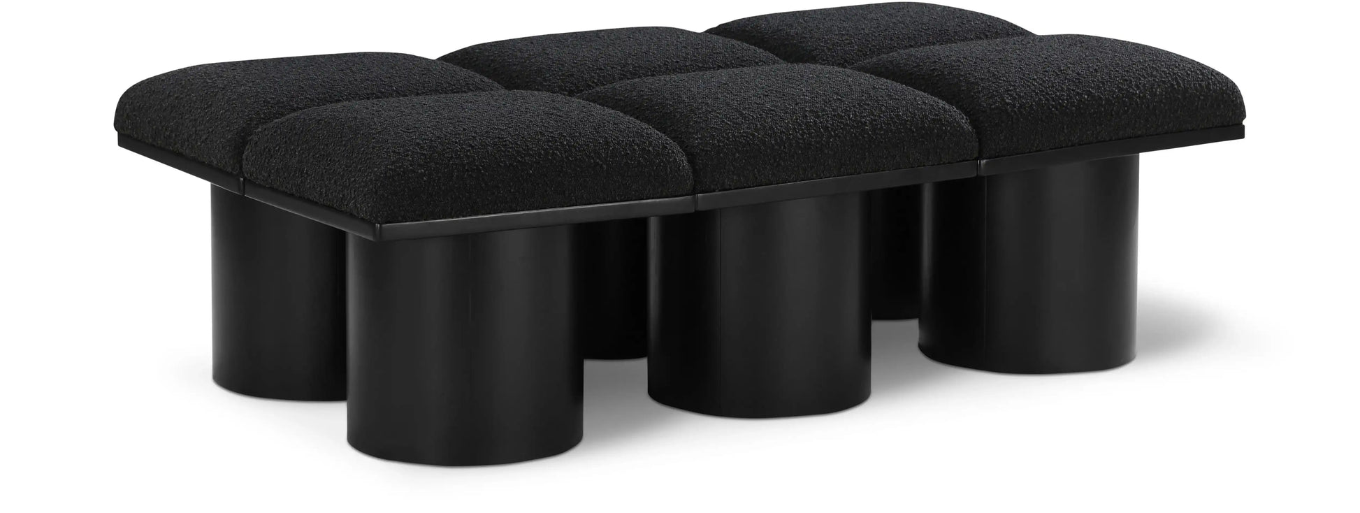 Pavilion - 6 Piece Modular Bench With Black Base - Best Buy Furniture