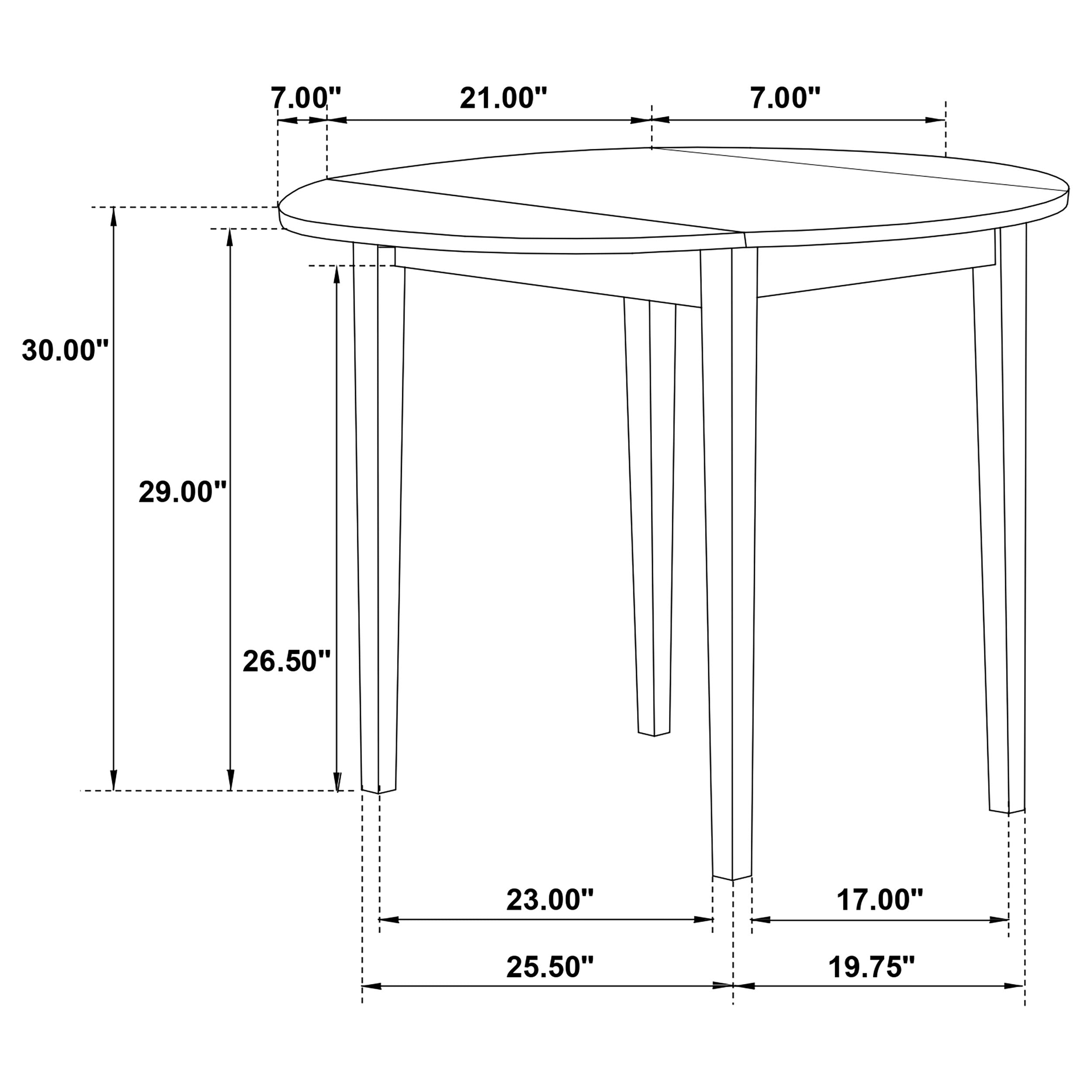 Bucknell 3-piece Round Drop Leaf Dining Table Set Natural-CoasterEveryday