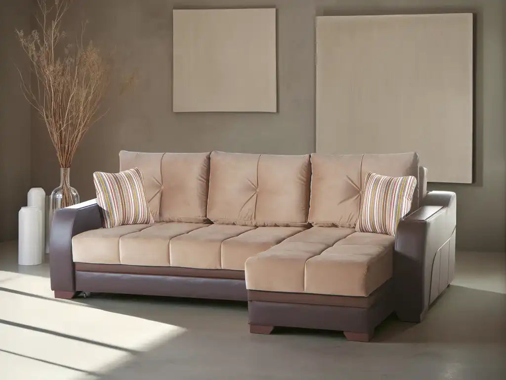 ULTRA Sleeper Sectional Sofa – 97” Wide, Reversible Chaise, Queen-Size Sleeper, Contemporary Comfort & Functionality - Best Buy Furniture