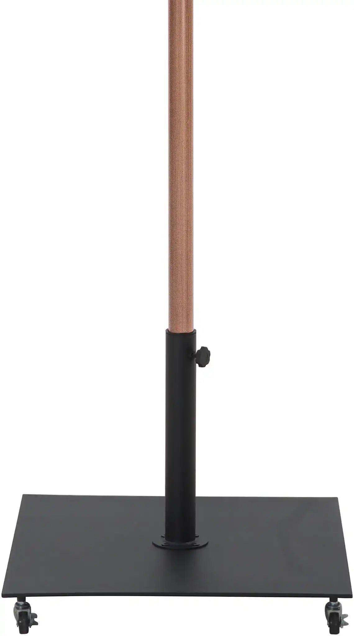 Fiji - Aluminum Patio Umbrella With Square Black And Teak Base