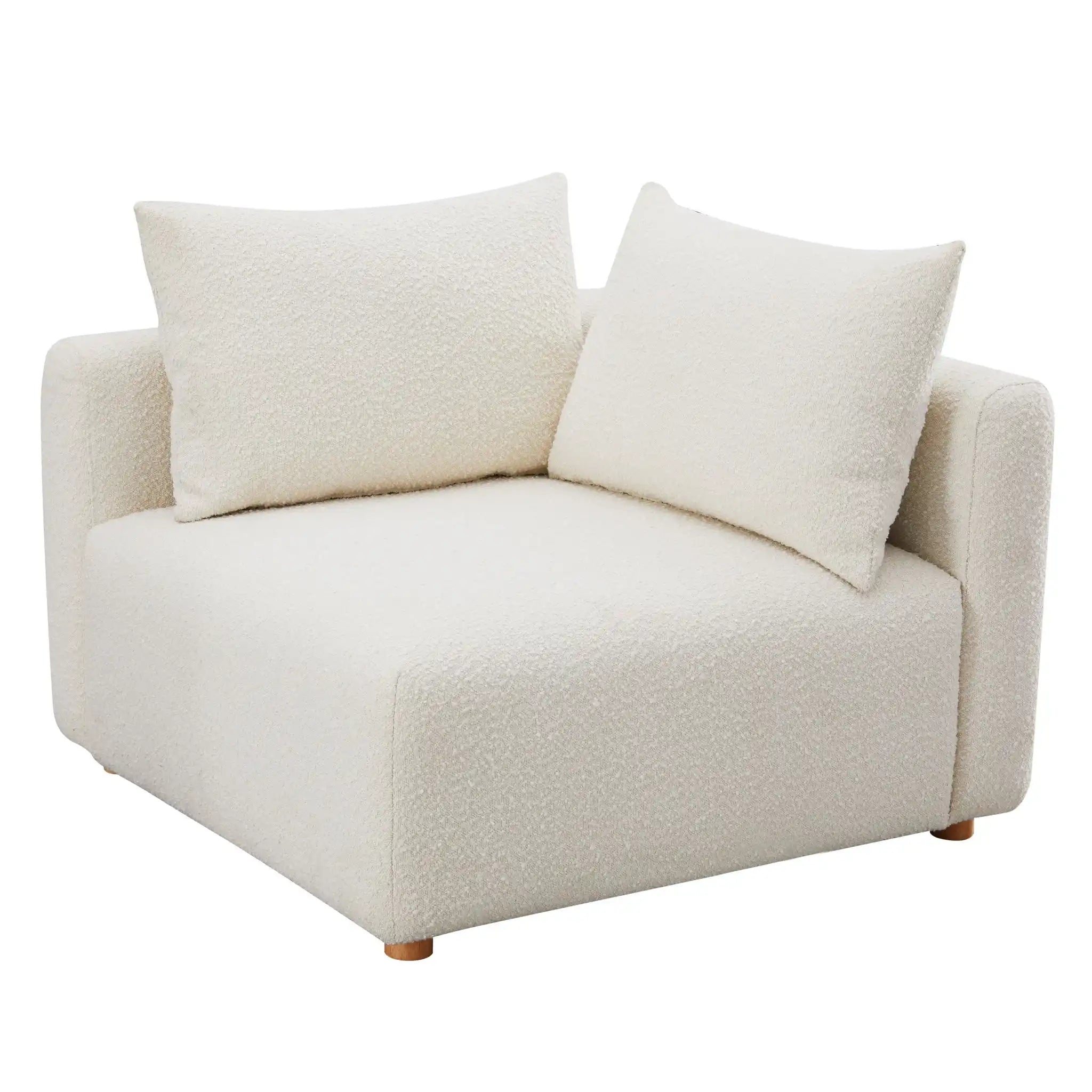 Hangover - Boucle Modular Corner Chair - Cream