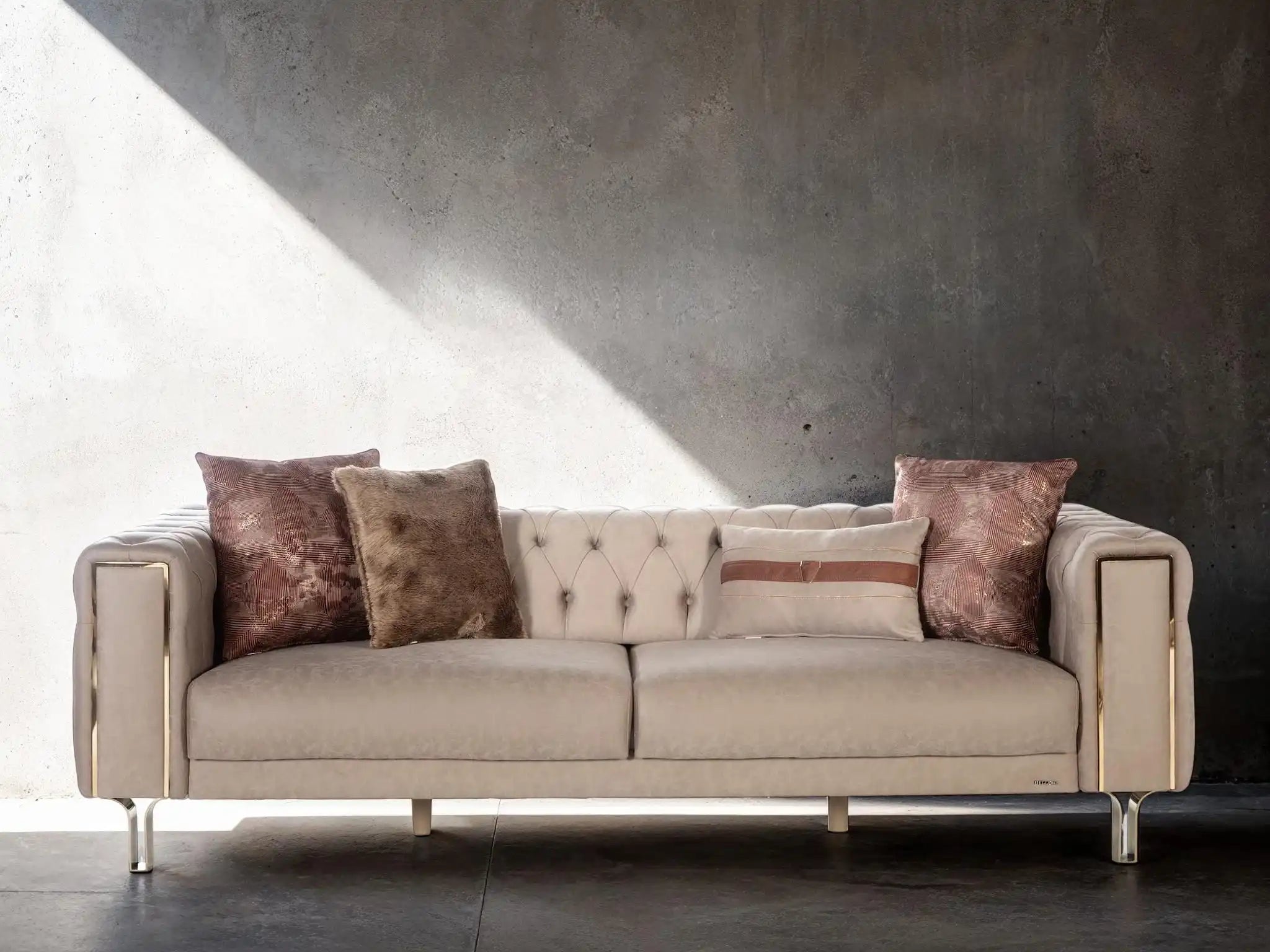 Montego 94" Wide Convertible Chesterfield Sofa Bed – Luxury Living Room Elegance - Best Buy Furniture