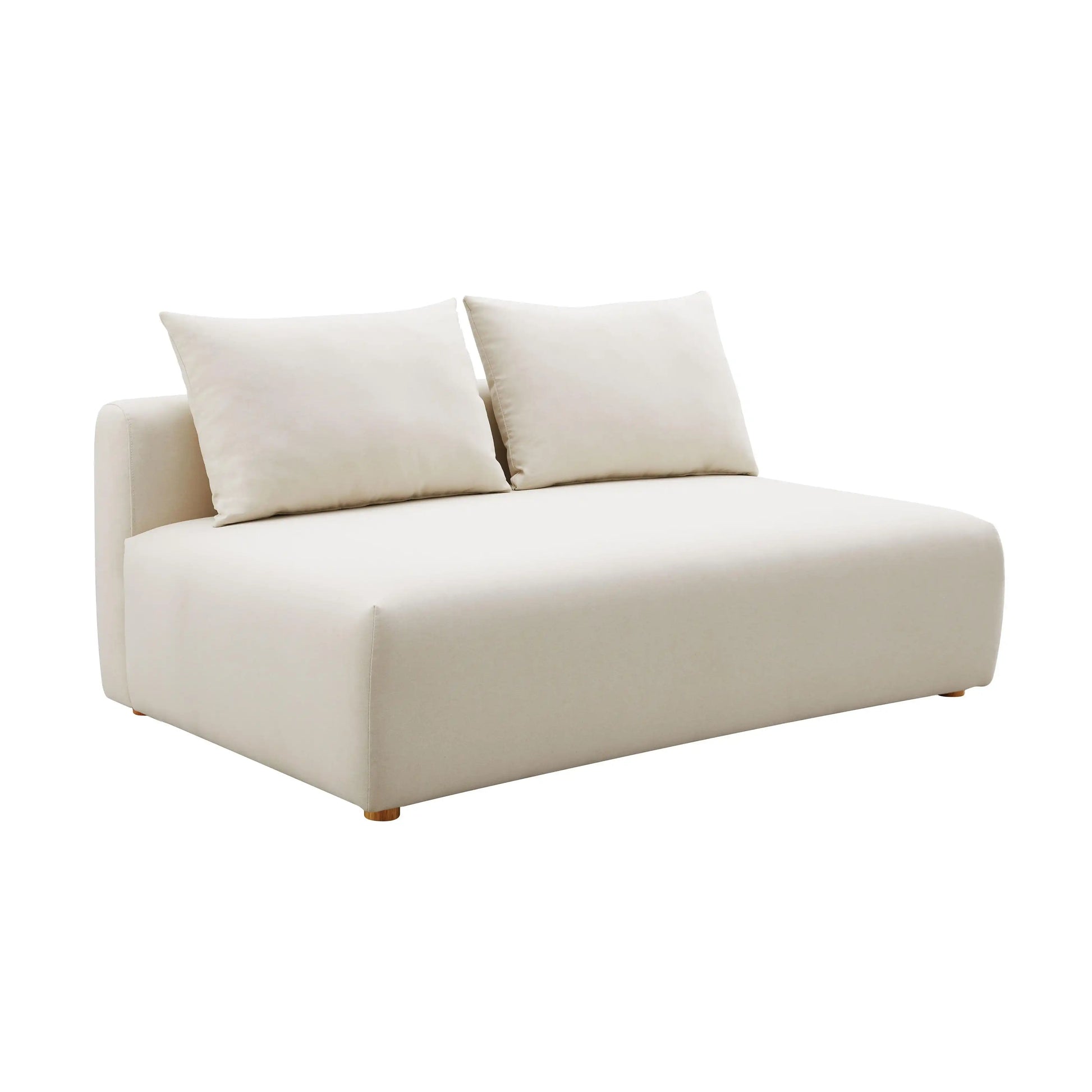 Hangover - Linen Modular Loveseat - Cream - Best Buy Furniture