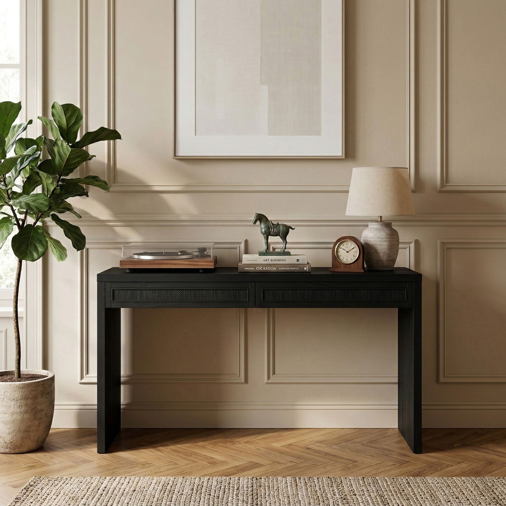 Avro - Solid Wood And Oak Veneer Desk