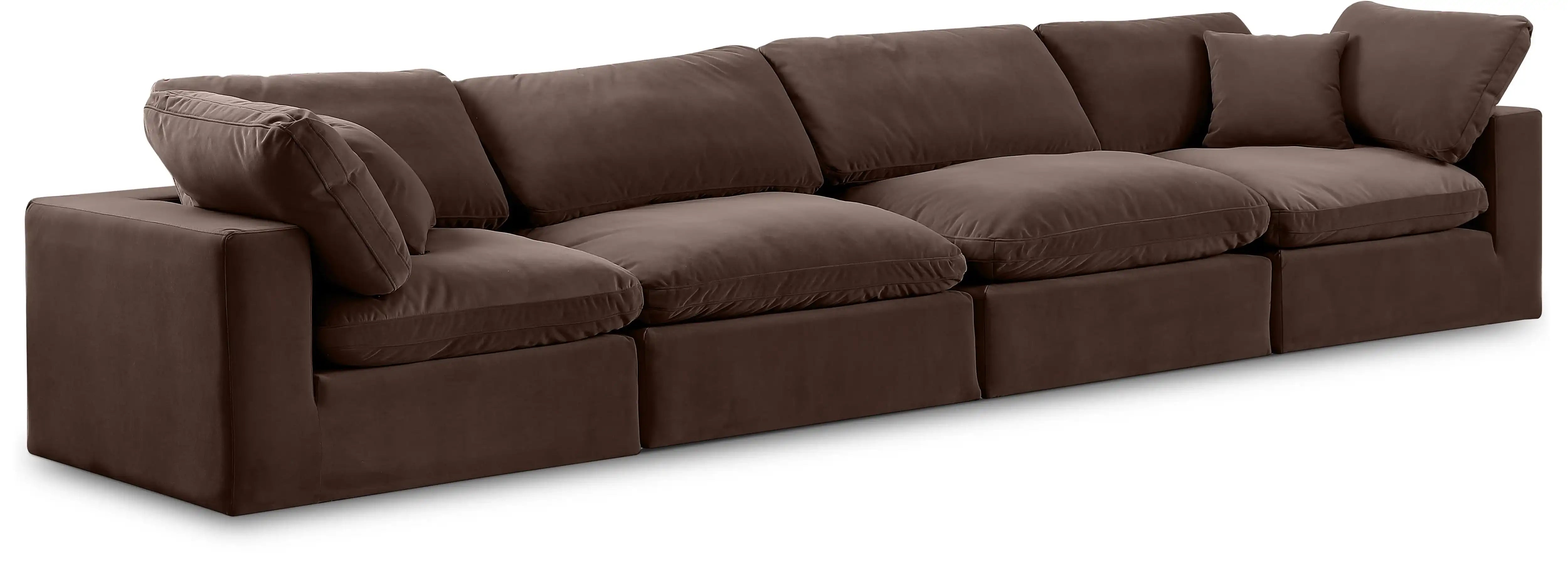 Comfy - Velvet Modular Sofa 4 Seats - Best Buy Furniture