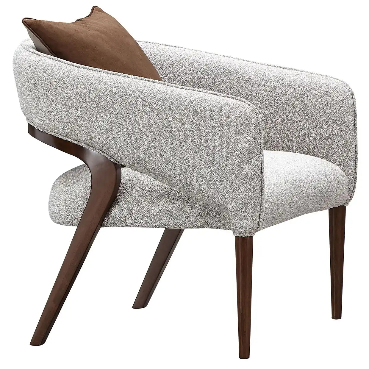 Houston - Accent Chair - Pebble / Walnut - Best Buy Furniture