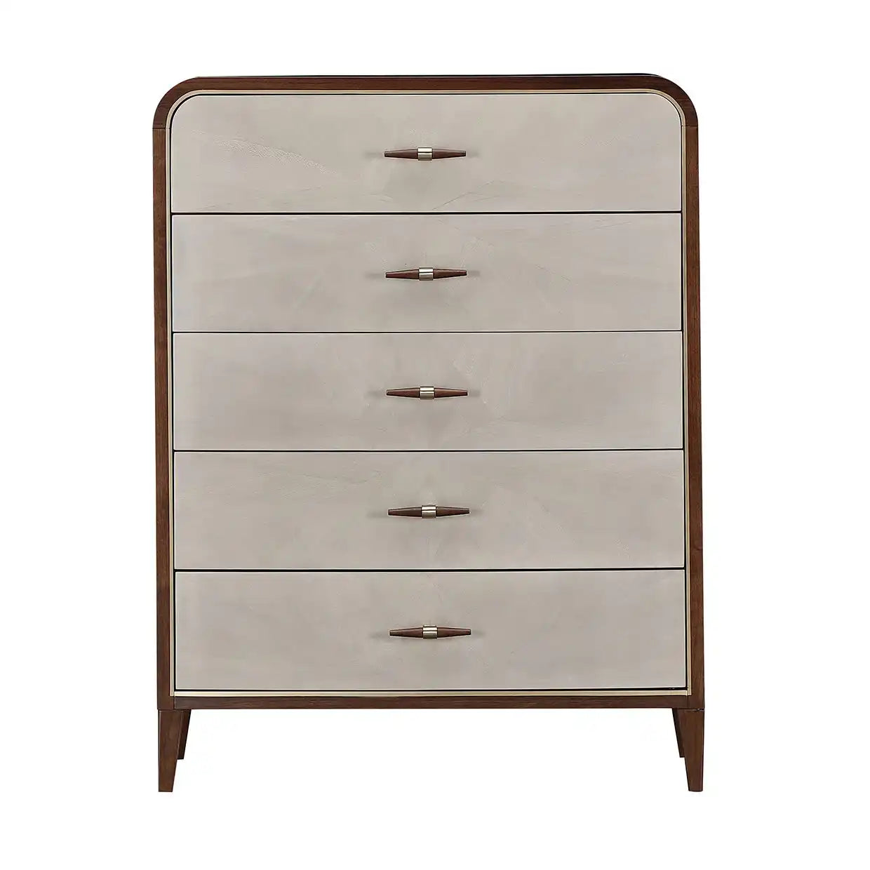 Houston - 5-Drawer Chest - Walnut - Best Buy Furniture