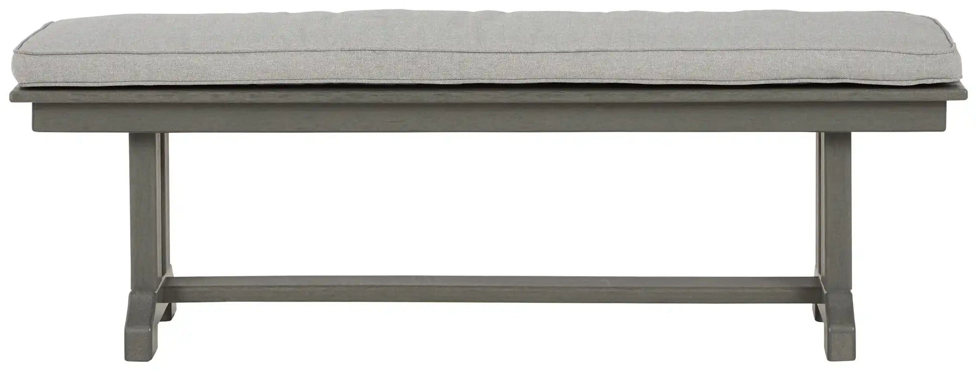Visola - Bench with Cushion - Gray - Best Buy Furniture