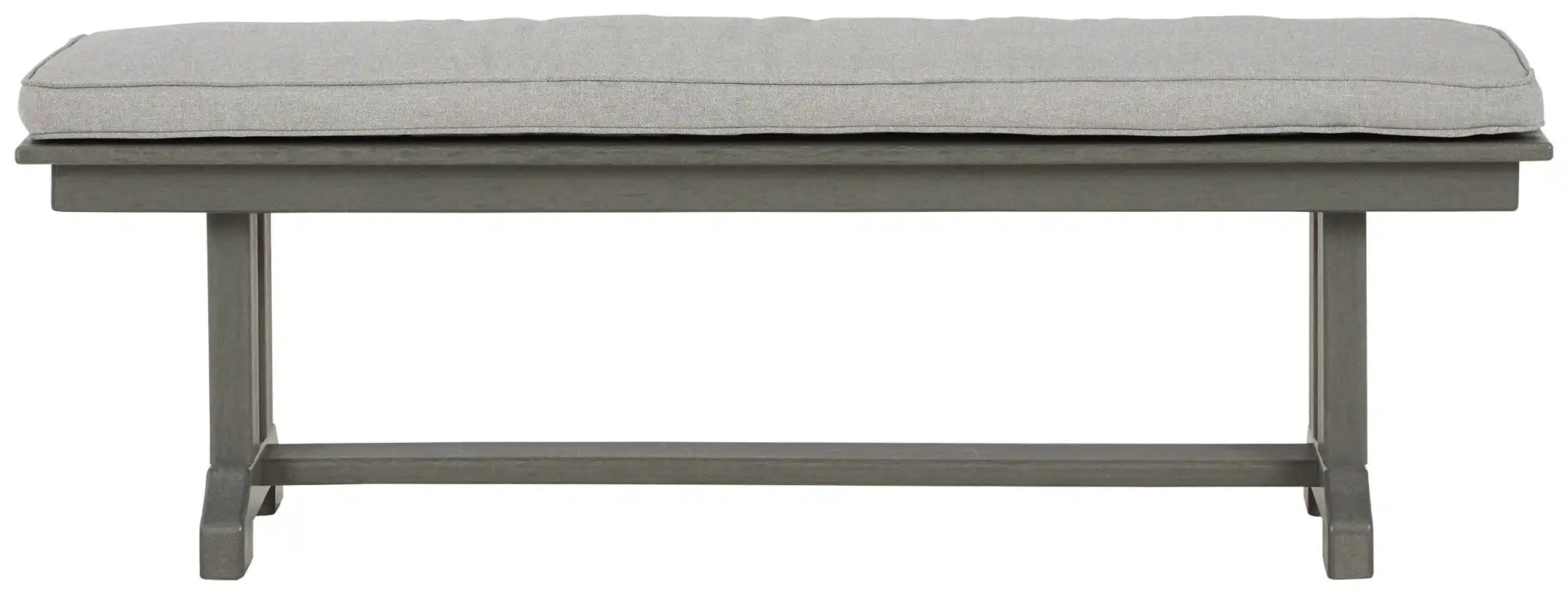 Visola - Bench with Cushion - Gray - Best Buy Furniture