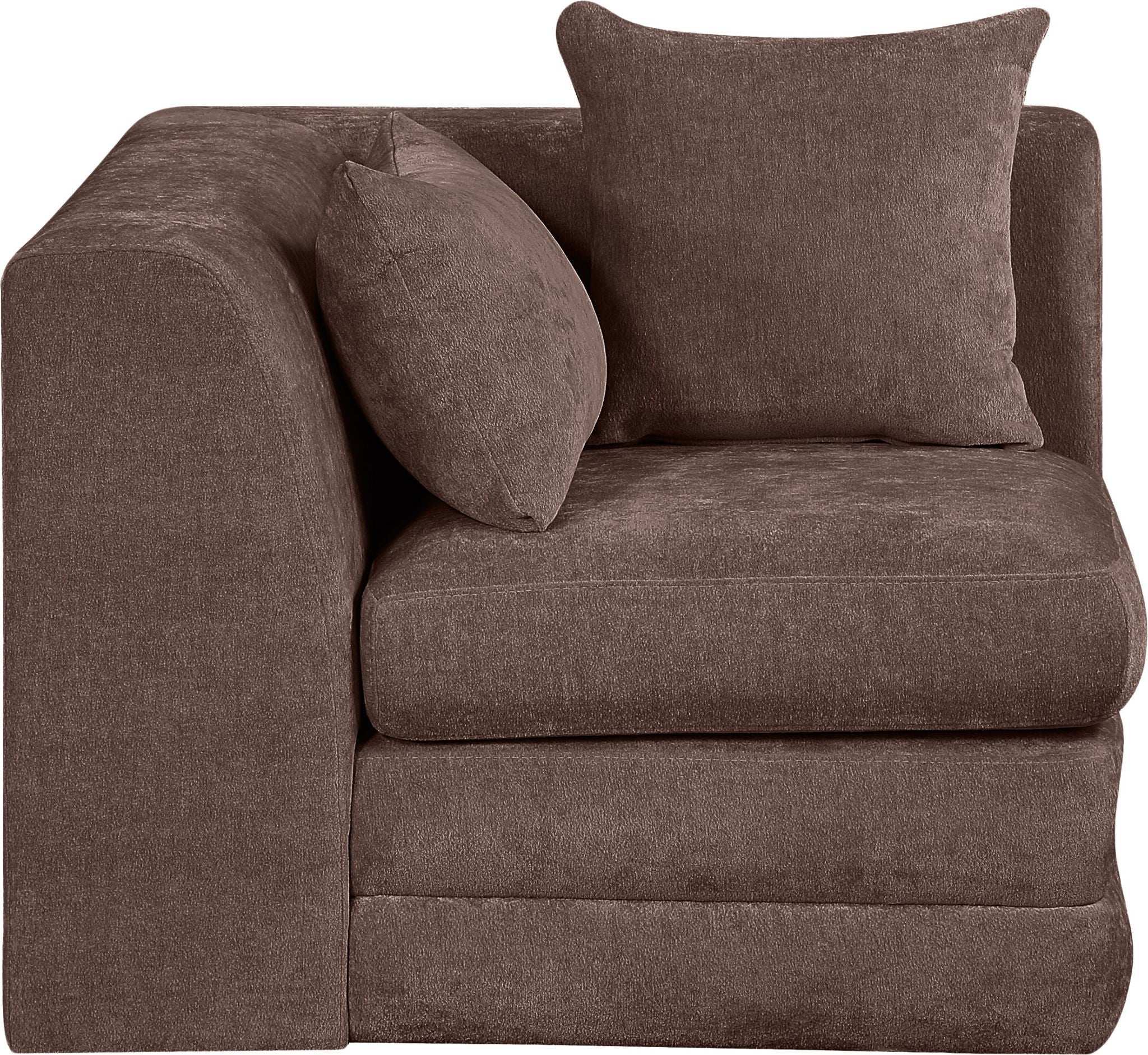Stellar - Chenille Fabric Upholstered Modular Corner Chair
